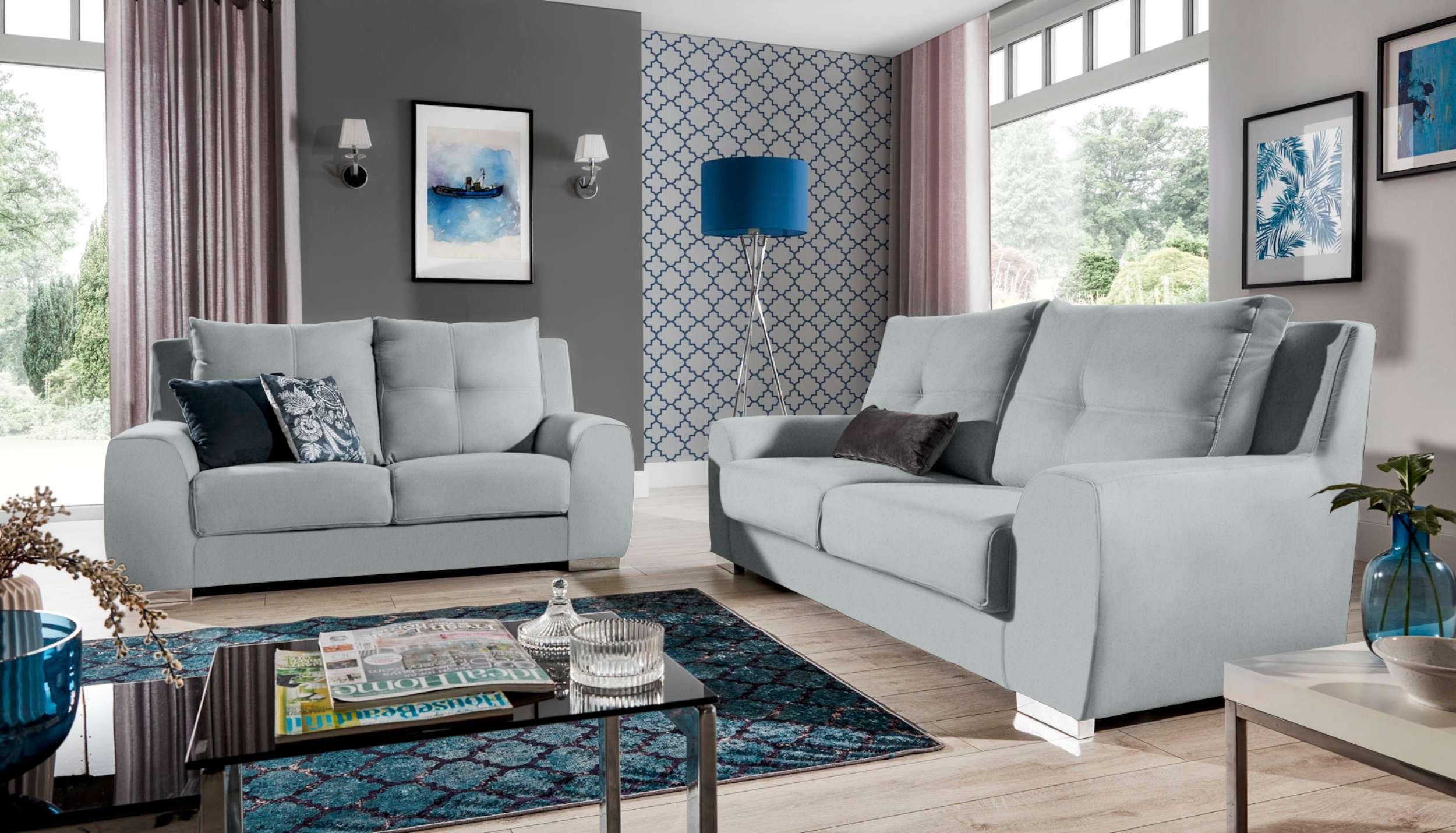 Raum Relaxfunktion, Couchgarnitur), frei stellbar (Set im Sofa, mit bestehend Design, Polstergarnitur (2-tlg), Stylefy Modern Bastia, 2x2-Sitzer aus