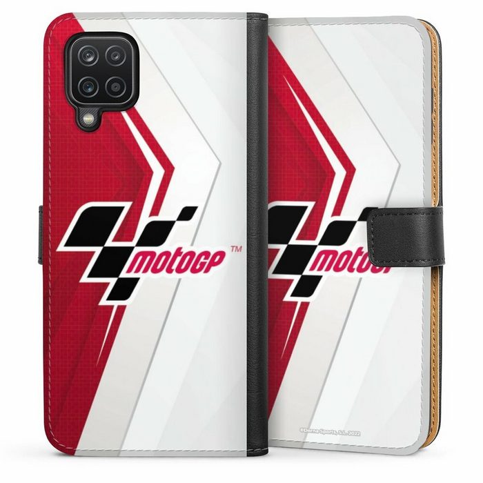 DeinDesign Handyhülle MotoGP Logo Motorsport Logo Grey and Red Samsung Galaxy A12 Hülle Handy Flip Case Wallet Cover
