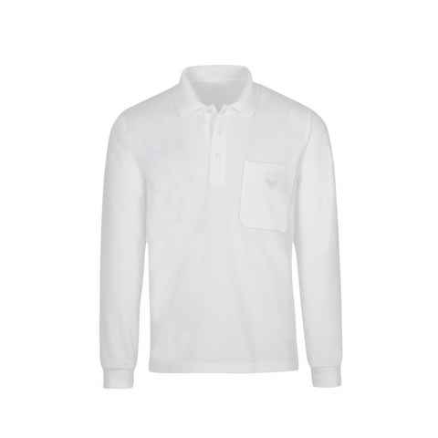 Trigema Poloshirt TRIGEMA Langarm Poloshirt aus Baumwolle (1-tlg)