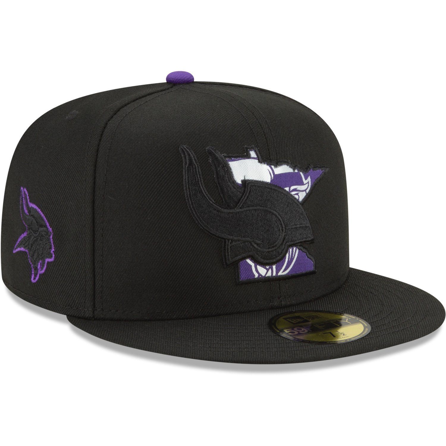 New Era Fitted Cap 59Fifty STATE LOGO NFL Teams Minnesota Vikings