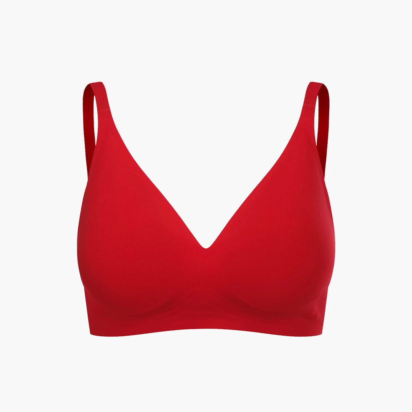 cfab (creamy fabrics) Bügelloser BH Comfort Push-Up BH-Red-2XL (1-tlg)