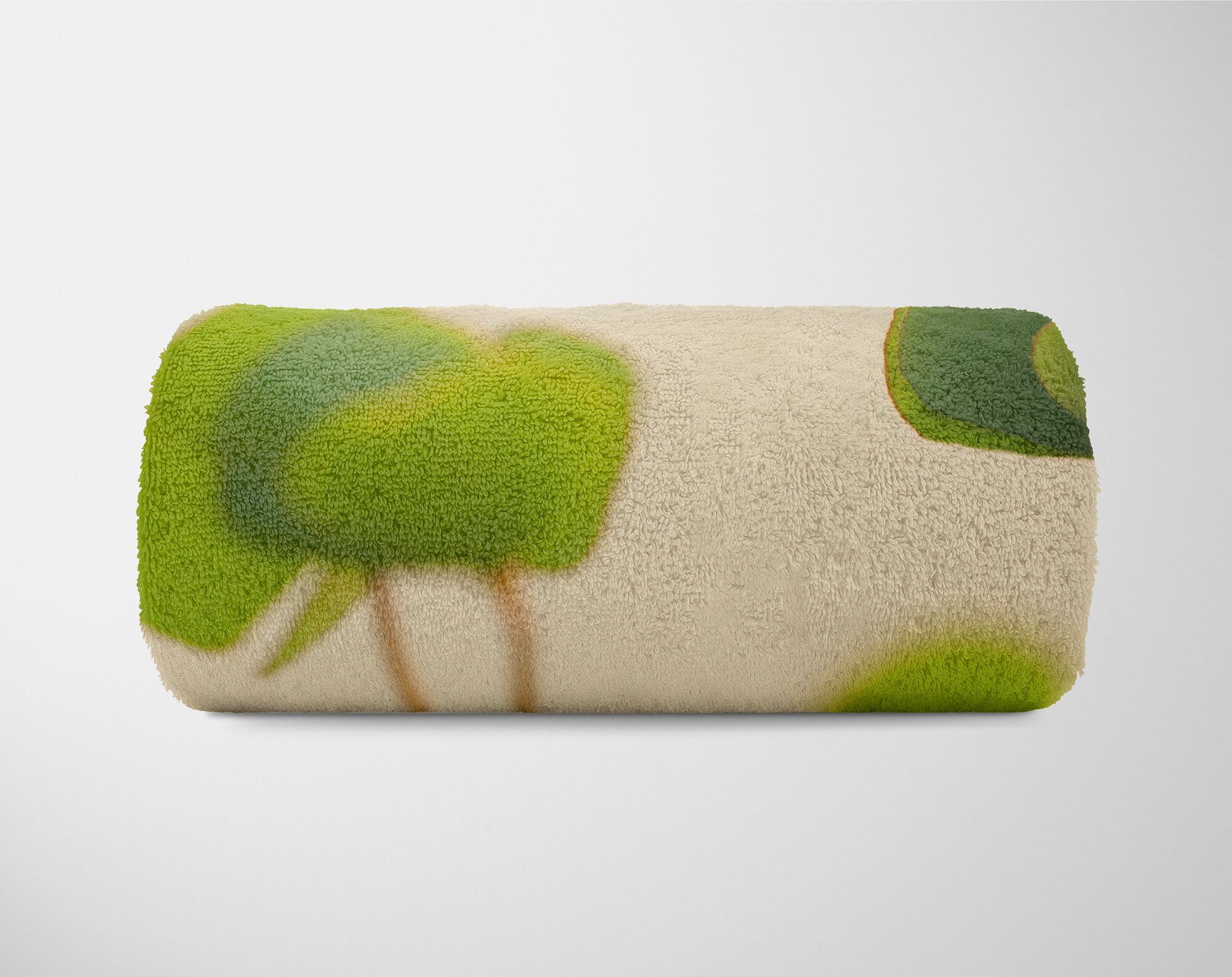 Strandhandtuch Grüne, Kuscheldecke Fotomotiv Saunatuch Kleeblätter Sinus Art (1-St), Handtuch Baumwolle-Polyester-Mix Handtücher mit Handtuch