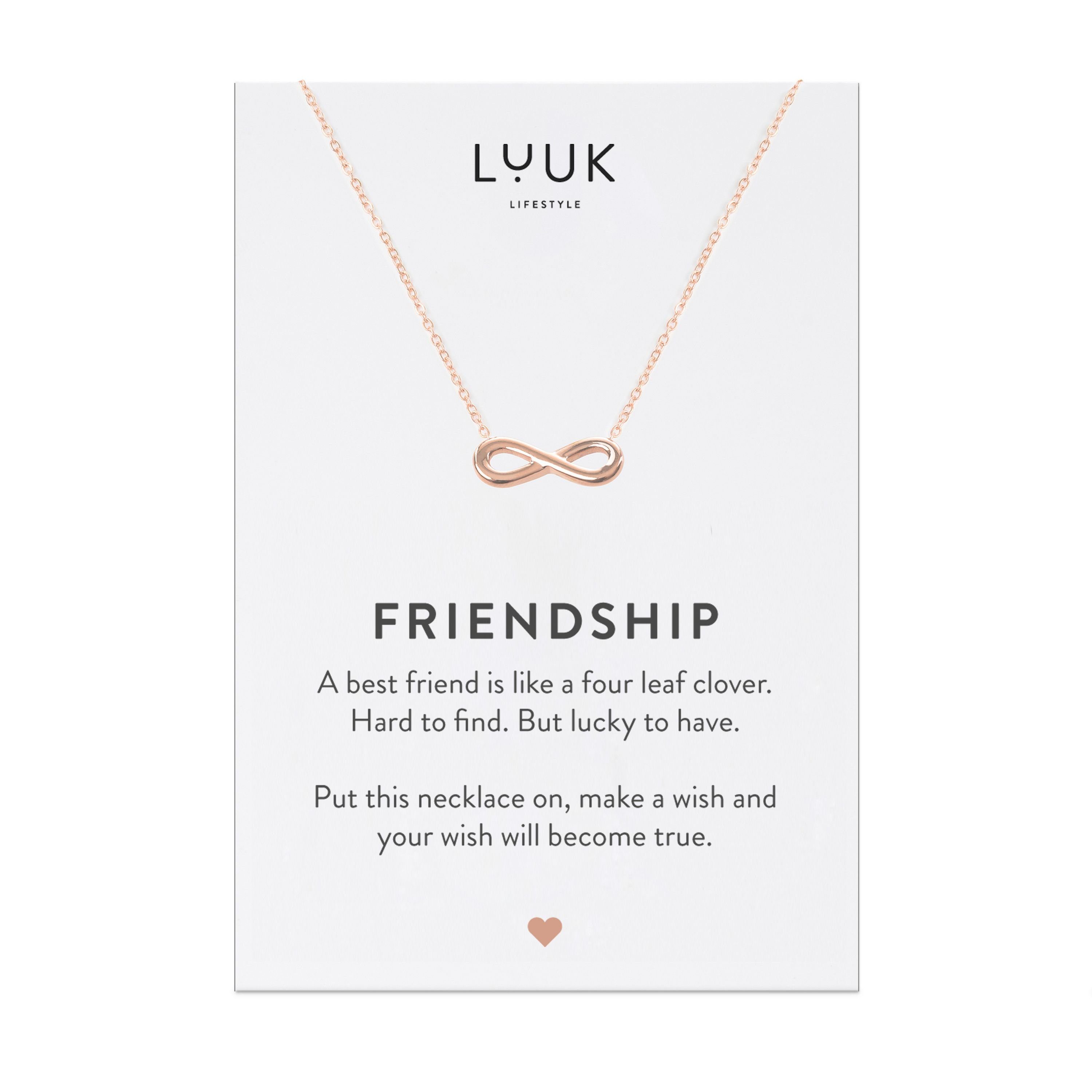 LUUK LIFESTYLE Freundschaftskette Infintiy, Symbol für unendliche Freundschaft & Verbundenheit