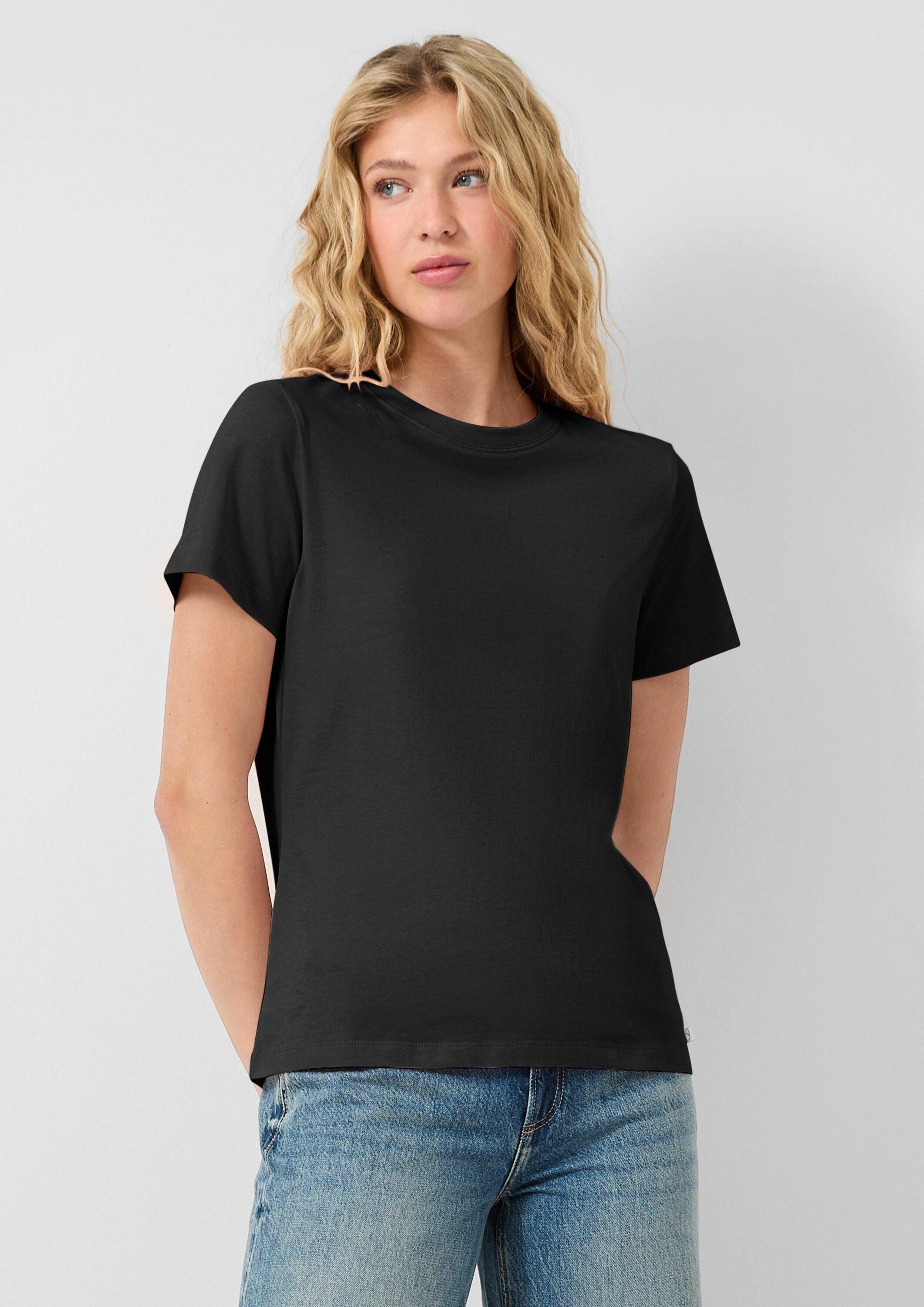 QS Kurzarmshirt T-Shirt Basicshirt aus Baumwolle im Regular Fit günstig online kaufen
