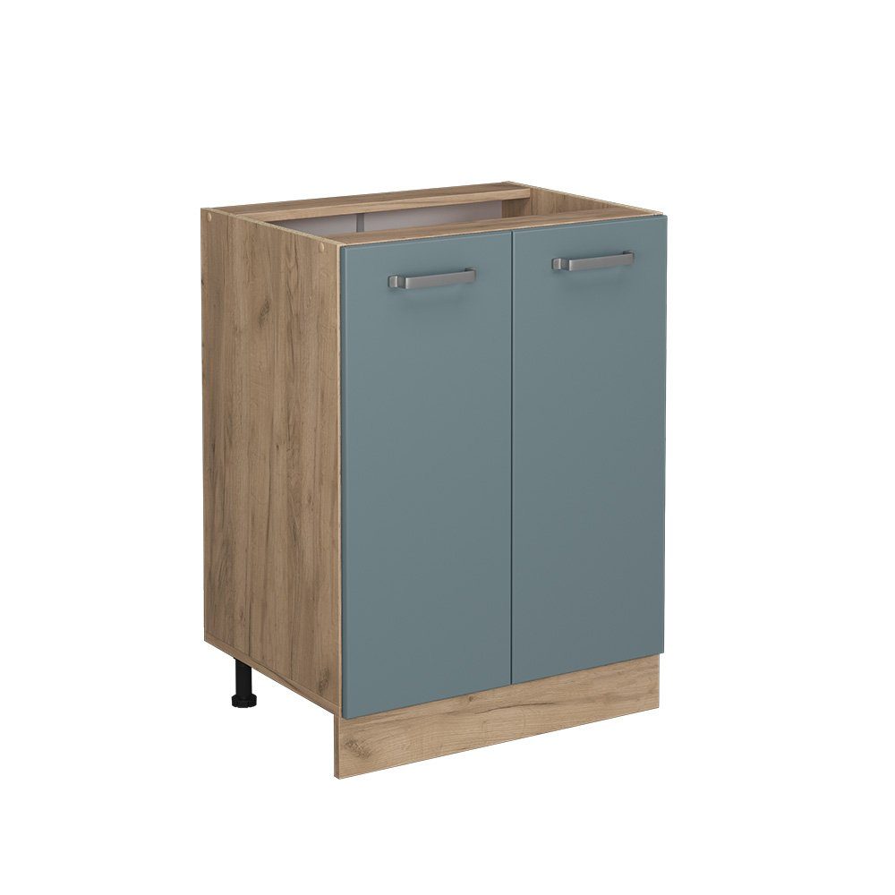 Vicco Unterschrank R-Line, Blau-Grau/Goldkraft Eiche, 60 günstig online kaufen