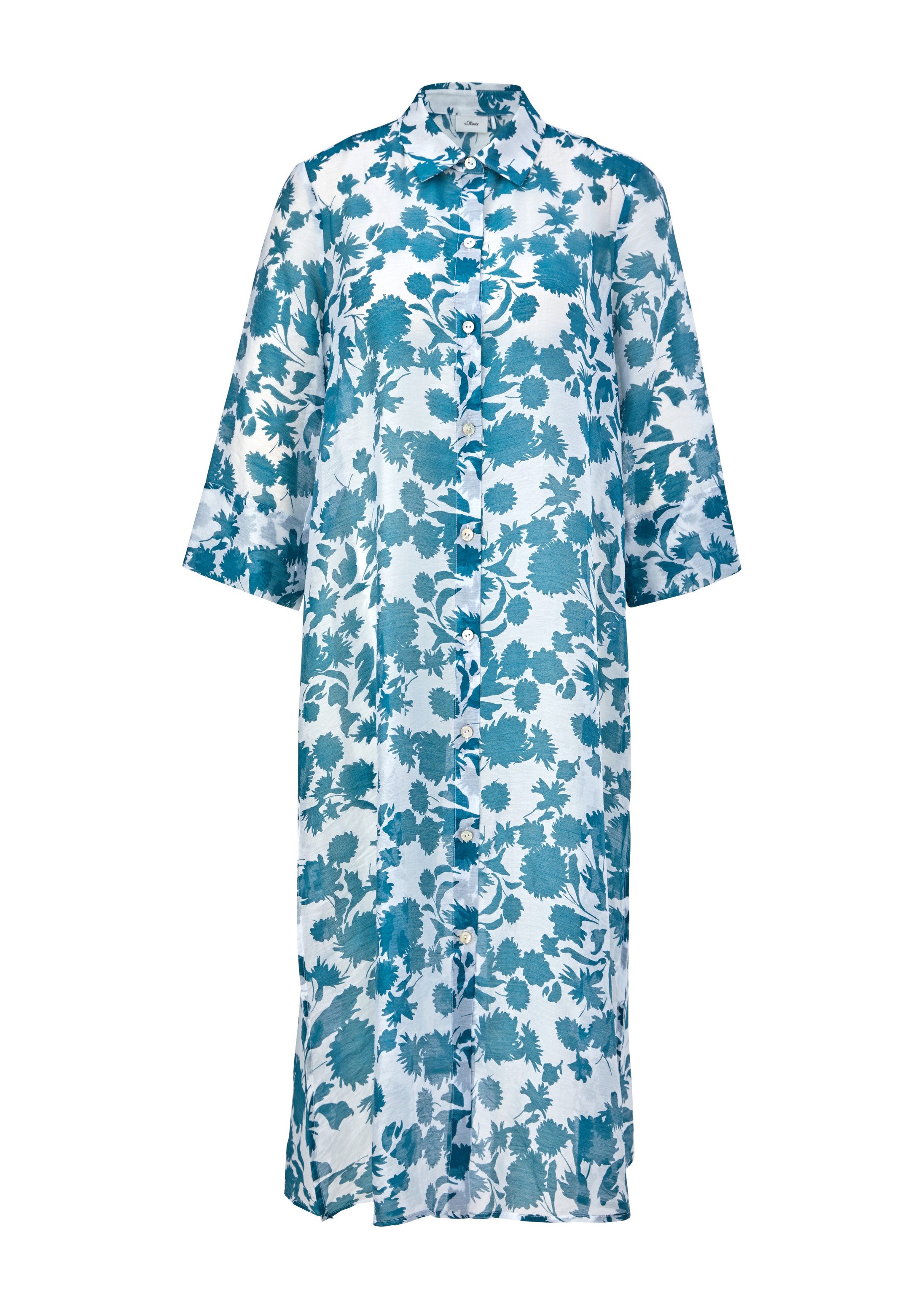 s.Oliver Kurzarmbluse Bluse Blusenkleid aus Lyocellmix
