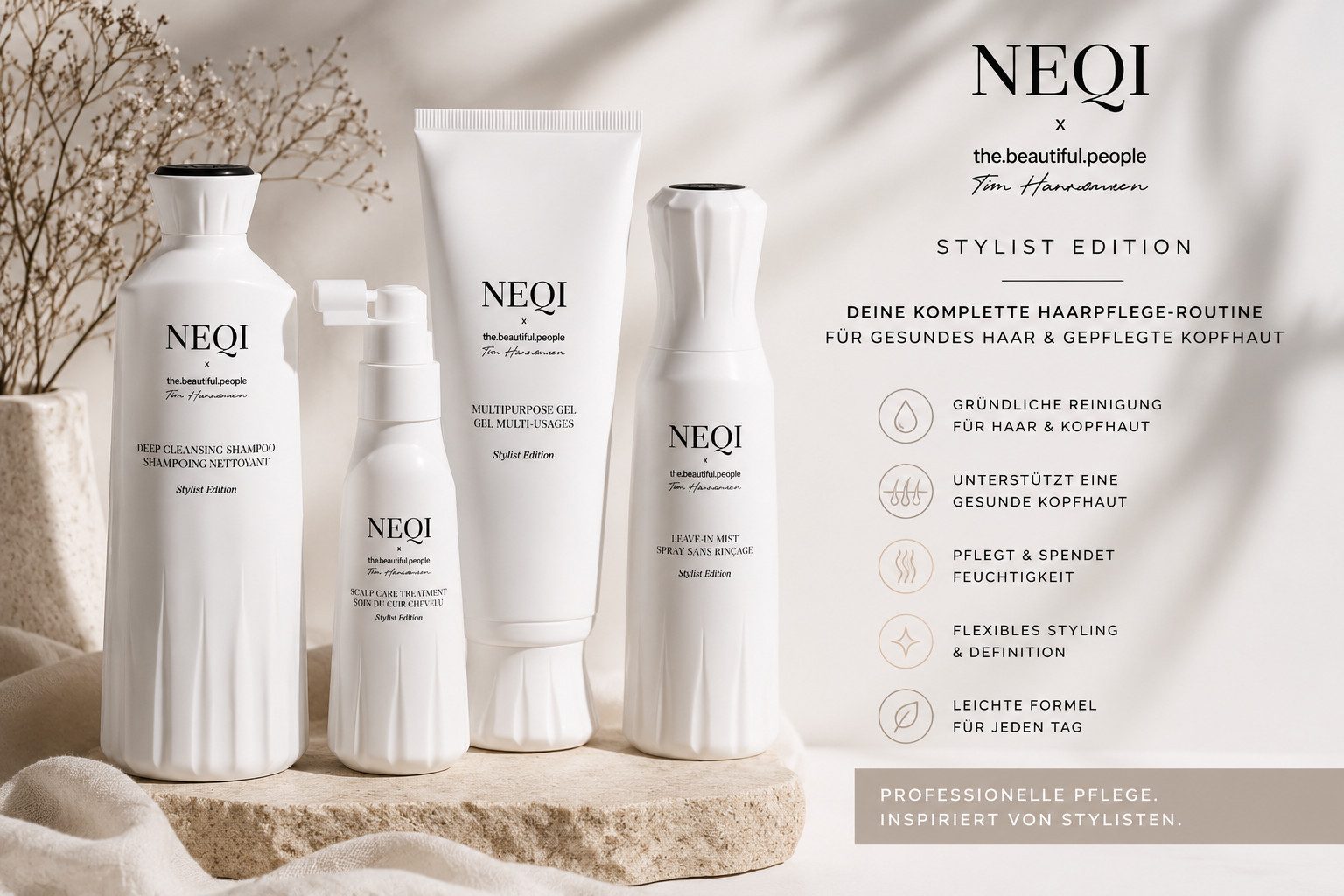 NEQI Haarpflege-Set NEQI x the.beautiful.people Stylist Edition Scalp & Hair Care Bundle, 4-tlg.