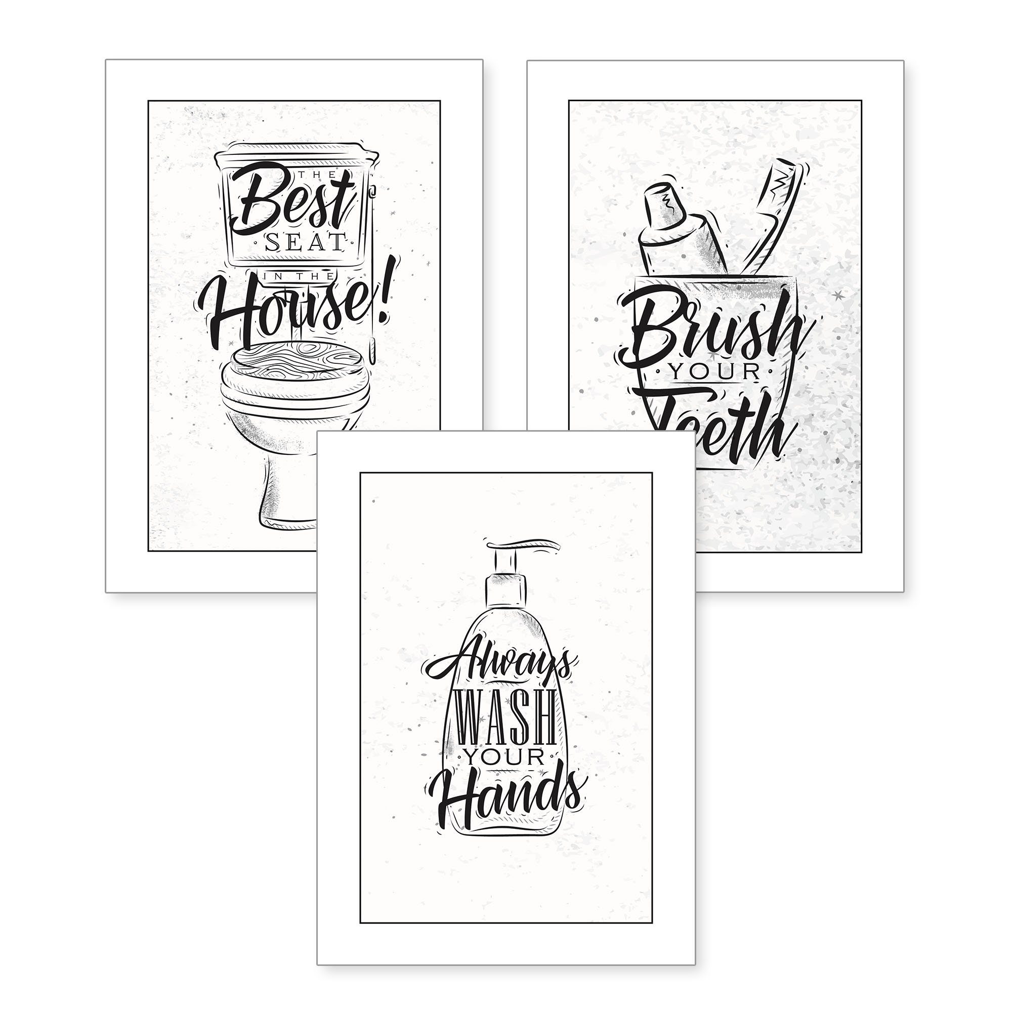 Kreative Feder Poster, WC, Bad, Badezimmer, günstig online kaufen