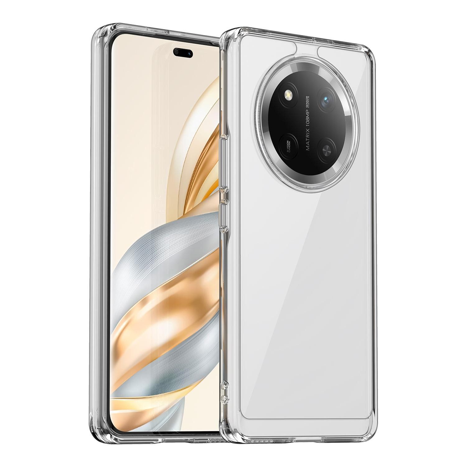 Wigento Handyhülle Für Honor Magic 7 Lite Colorful TPU Acryl Hybrid Hülle Transparent, Colorful Series Hybrid Schutzhülle