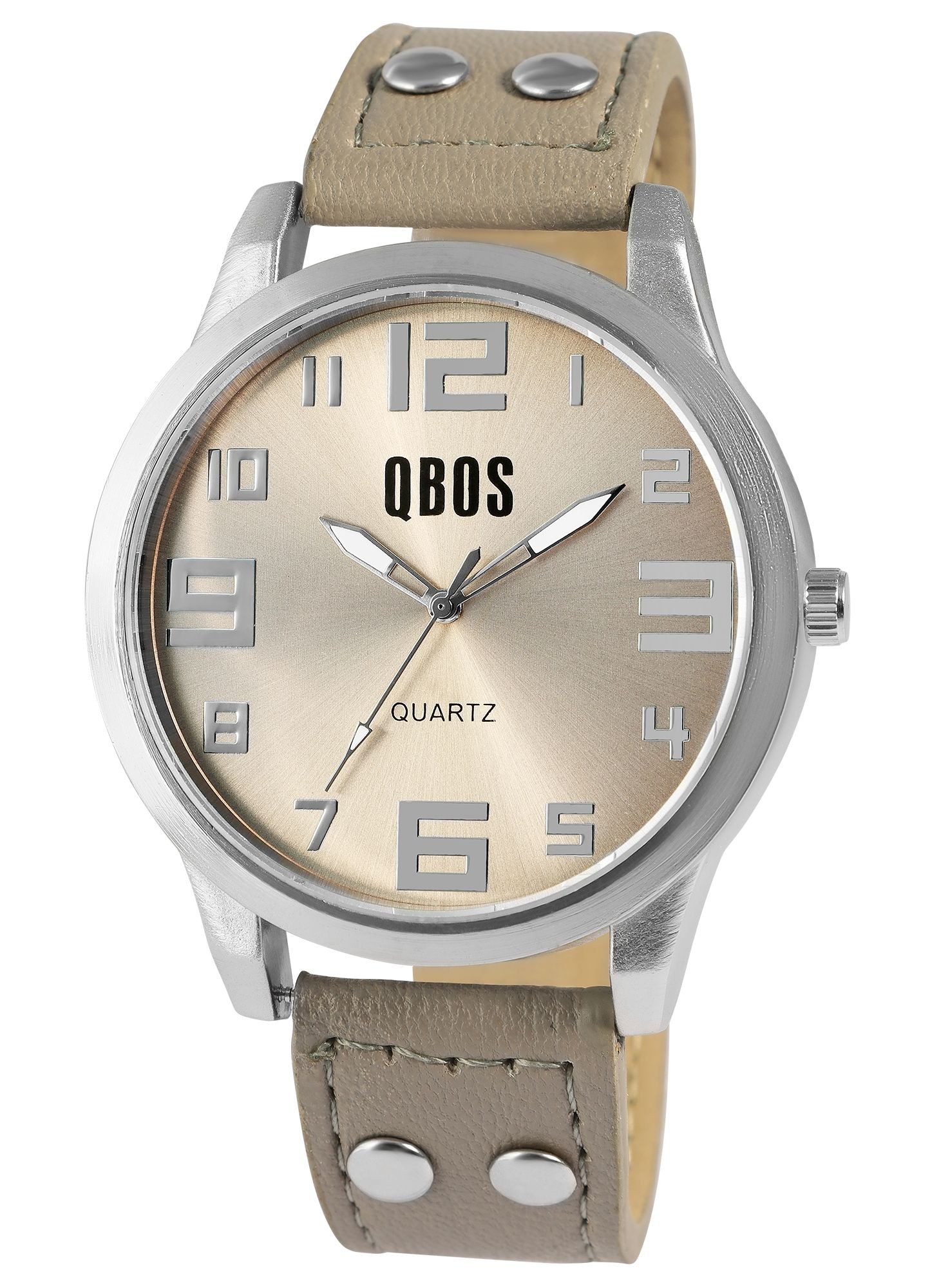 Qbos Quarzuhr QB0029 QBOS Unisexuhr mit Lederimitationsarmband günstig online kaufen