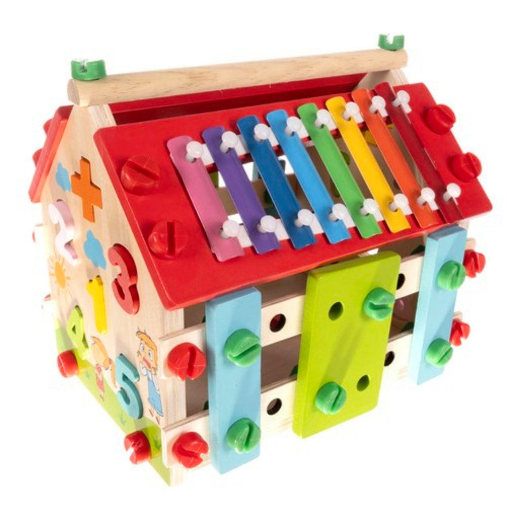 KRUZZEL Lernspielzeug Sortierer Lernhaus Motorikhaus (Spar-Set, 1-St., sortieren, rechnen), Zahlen und Musik, kreatives Spielzeug – Bild 3 von 5