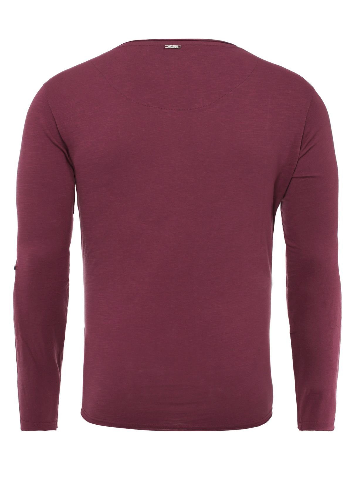 Key Largo Henleyshirt Ginger vintage Look uni Basic MLS00038 mit Knopfleist günstig online kaufen