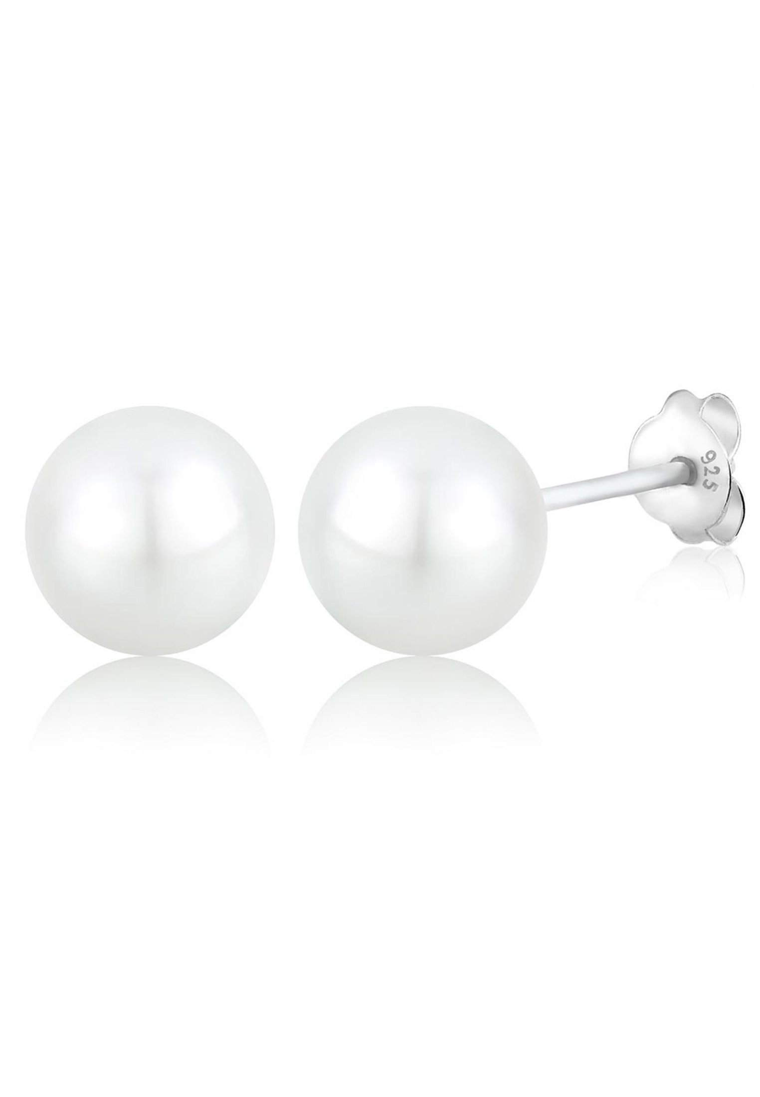 Elli Perlenohrringe Perlen Muschelkernperlen Elegant Basic 925 Silber