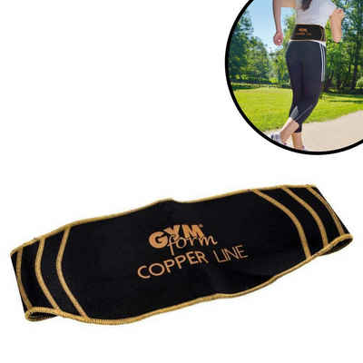 Gymform® Rückenbandage Copper Line Back Support (1-tlg), Lendenwirbelstütze - Entlastungsgürtel für Rücken, Klettverschluss