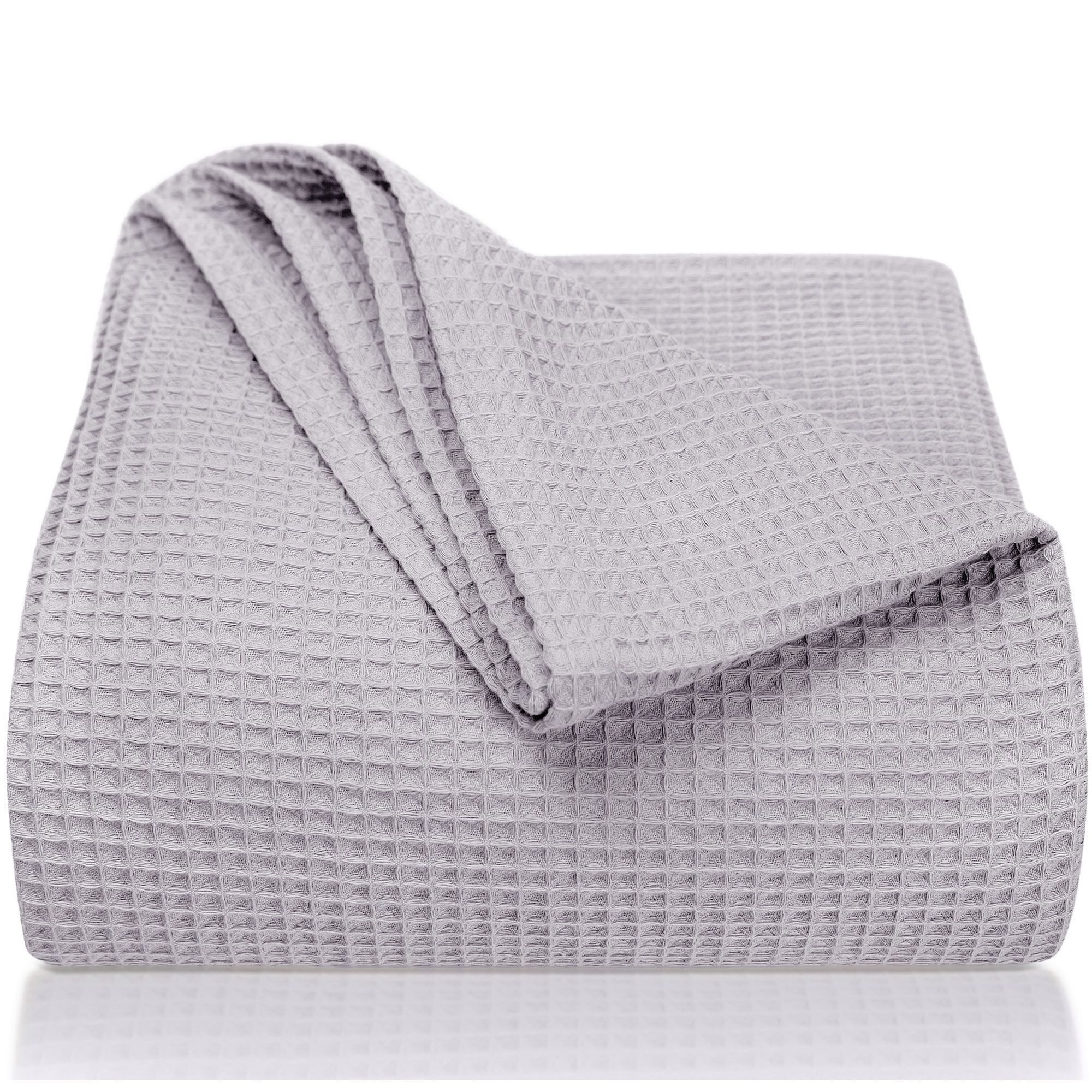 Laynenburg Tagesdecke Waffelpique aus 100% Baumwolle – Baumwolldecke, Kuscheldecke, Wohndecke als Sommerdecke, Bett-Überwurf, Couch-Überwurf, Sofa-Decke