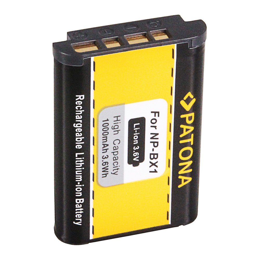Patona 2x Akku für Sony NP-BX1 Kamera-Akku Ersatzakku Kameraakku 1000 mAh (3,6 V, 2 St), NPBX1 DSC-RX100 DSC RX100 BX1