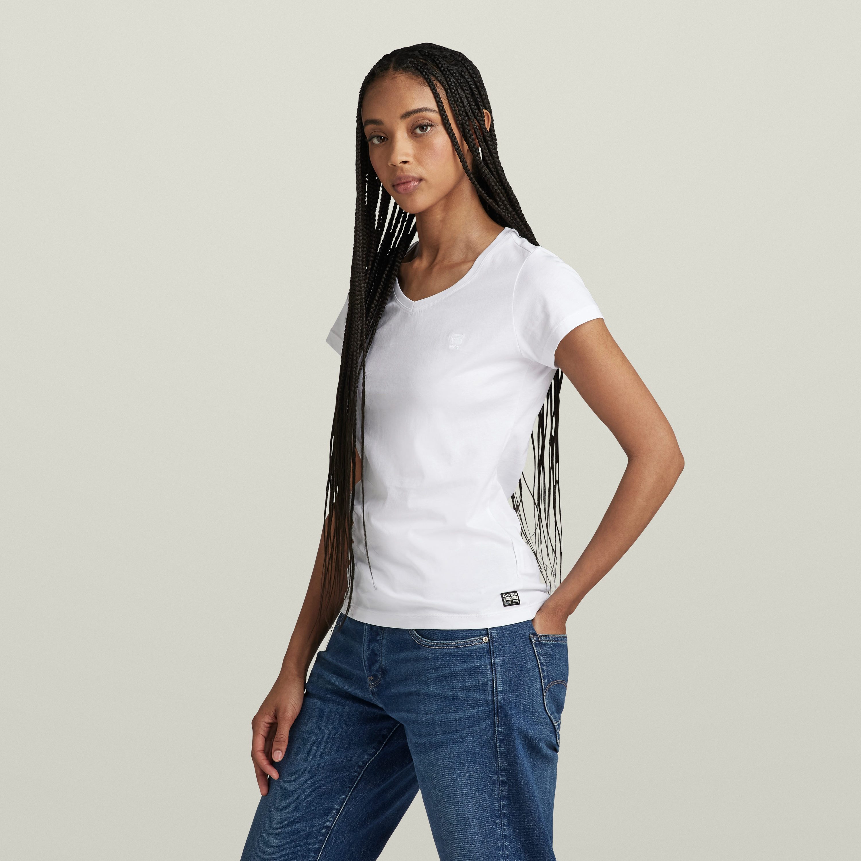 G-STAR V-Shirt Eyben mit Label günstig online kaufen