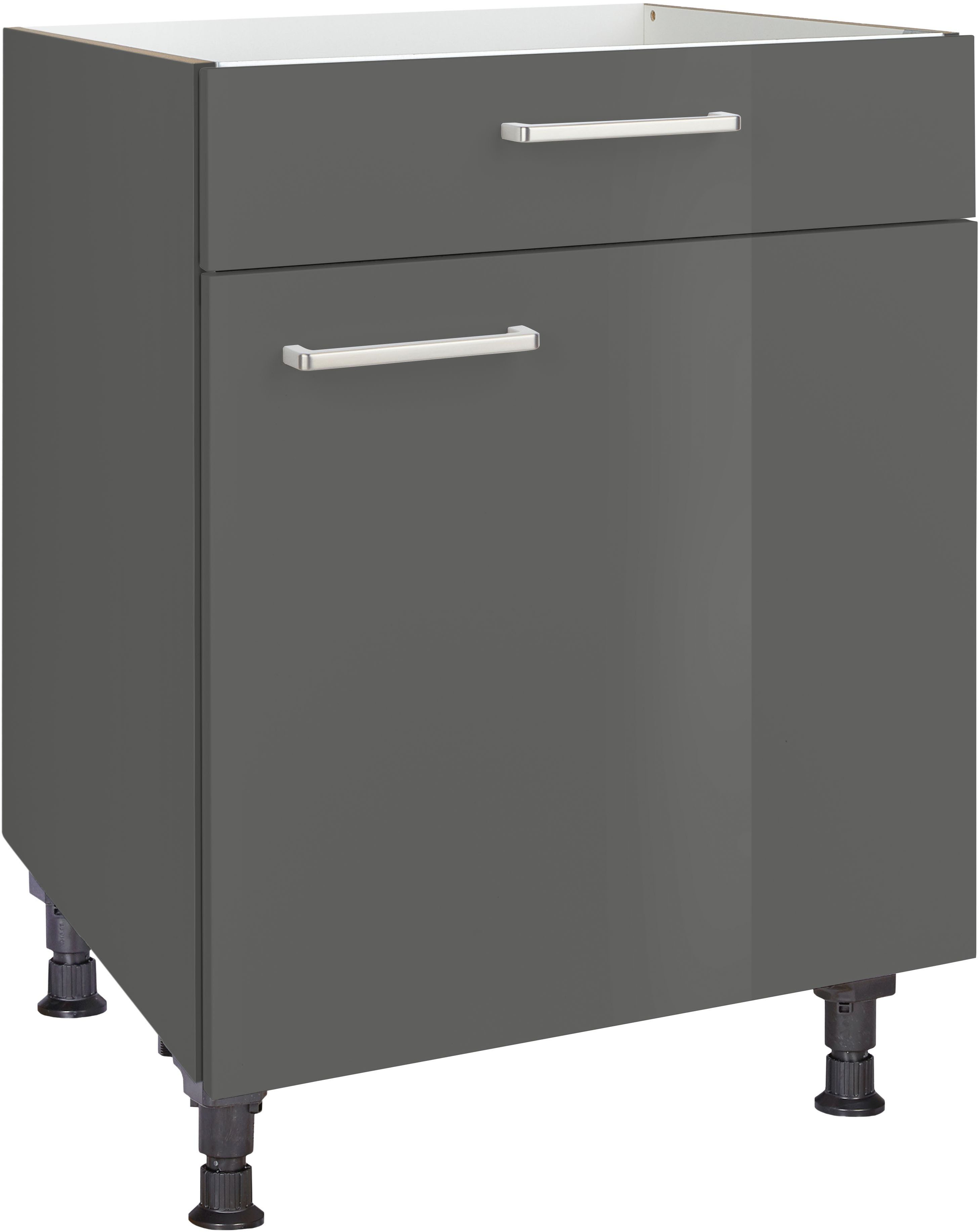 nobilia® Kochfeldumbauschrank "Flash", mit Schukasten und Tür, Ausrichtung wählbar vormontiert, Breite 60 cm