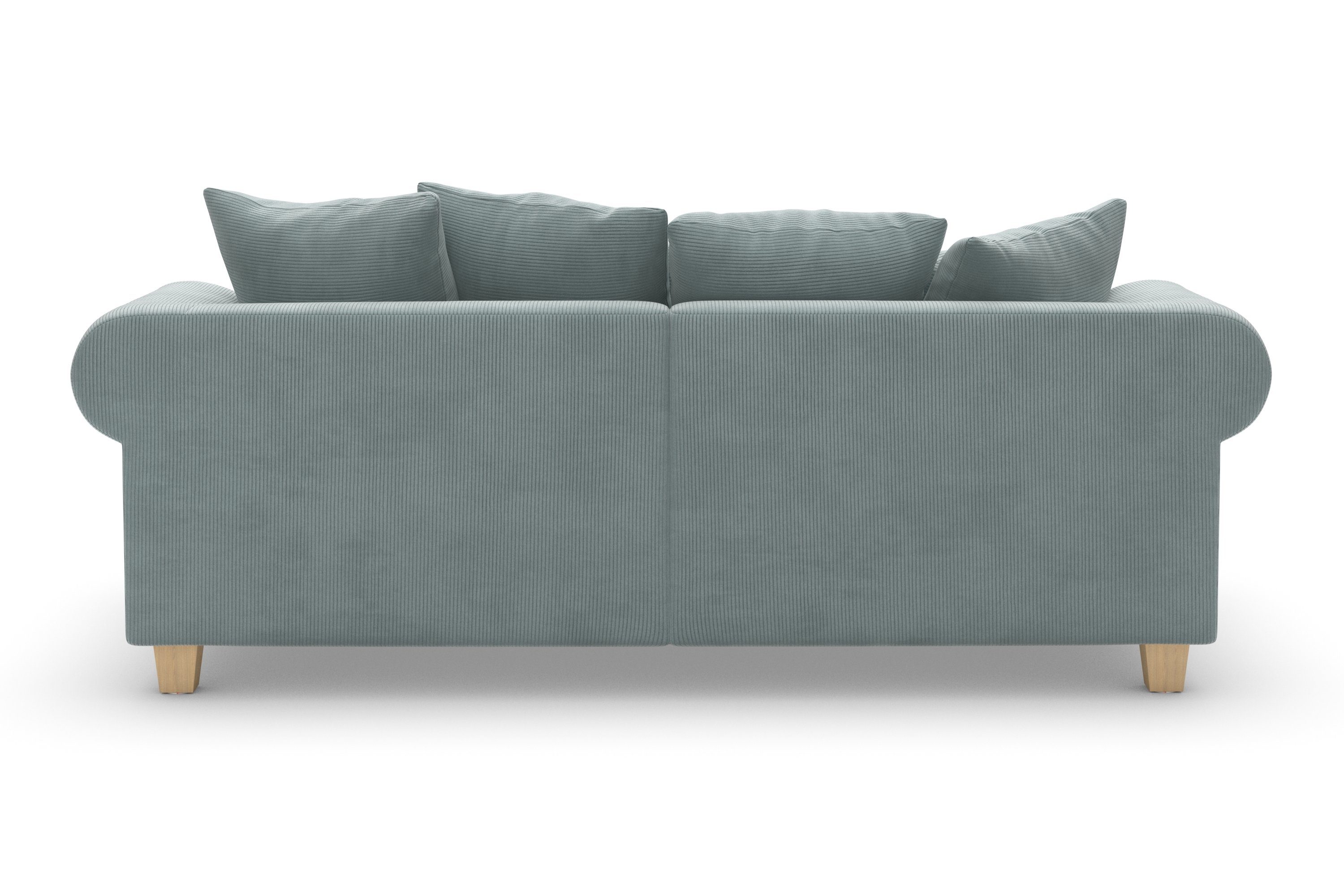 Kissen zeitlosem mit Teile, weichem kuschelige Sitzkomfort Big-Sofa 2 affaire Megasofa, Design, viele und Queenie Home