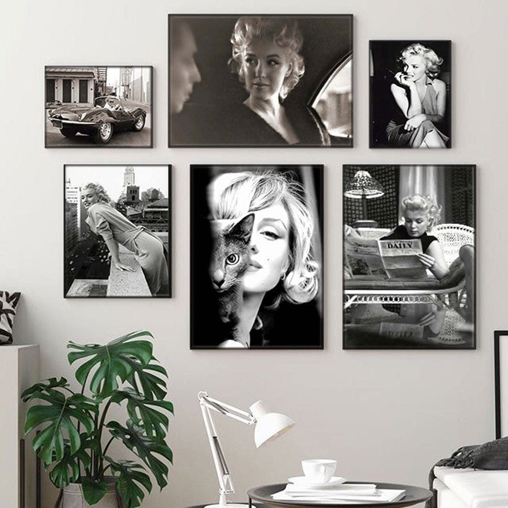 JUSTGOODMOOD Poster Marylin Monroe Wandbilder Wohnzimmer Schlafzimmer Deko Print Bilder oh, B (1 St)