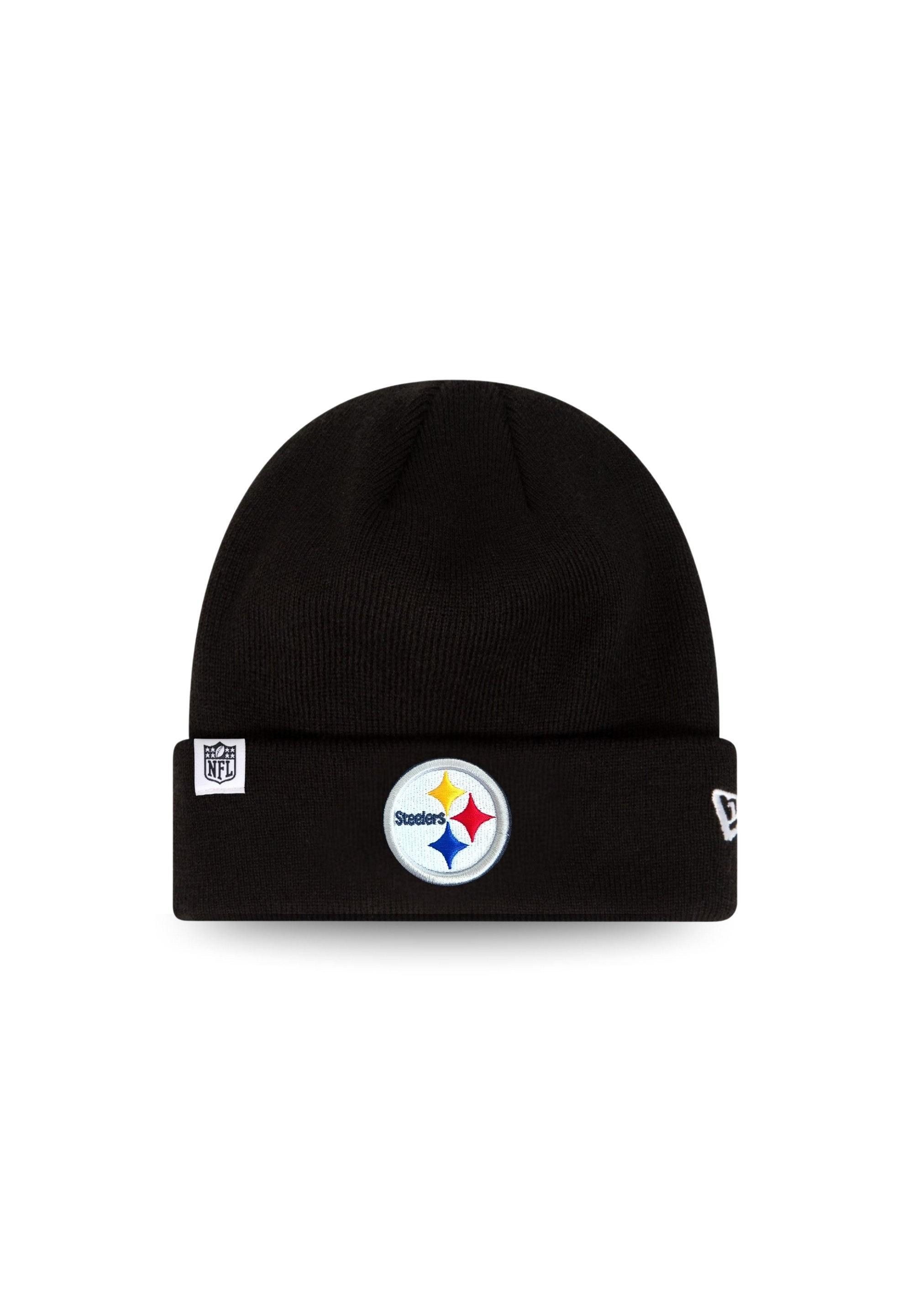 New Era Beanie Pittsburgh Steelers New Era Loop Label Knit Beanie NFL Mütze Schwarz (1-St)