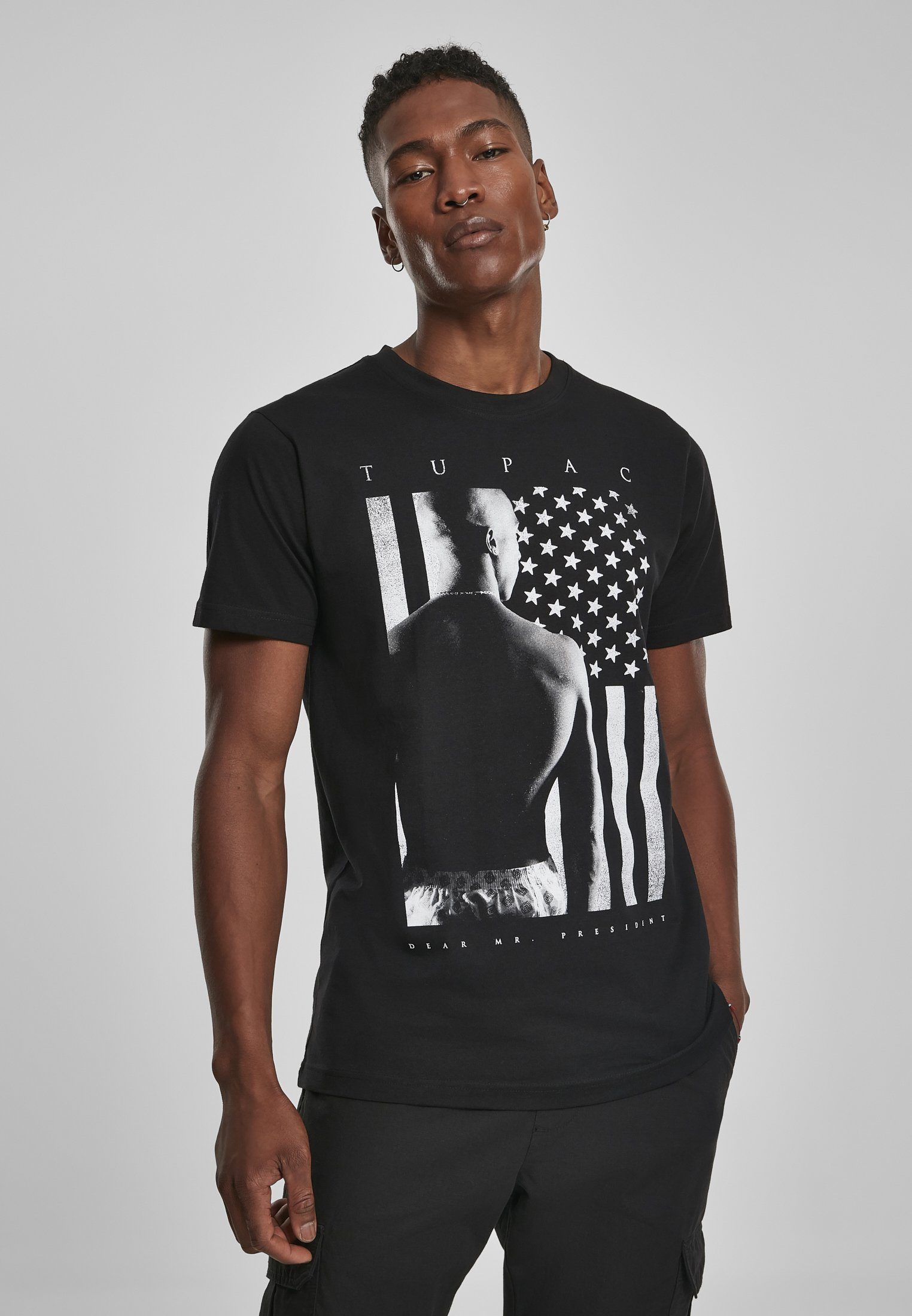 (1-tlg) Herren T-Shirt President 2Pac black MisterTee Tee 2Pac President MT404