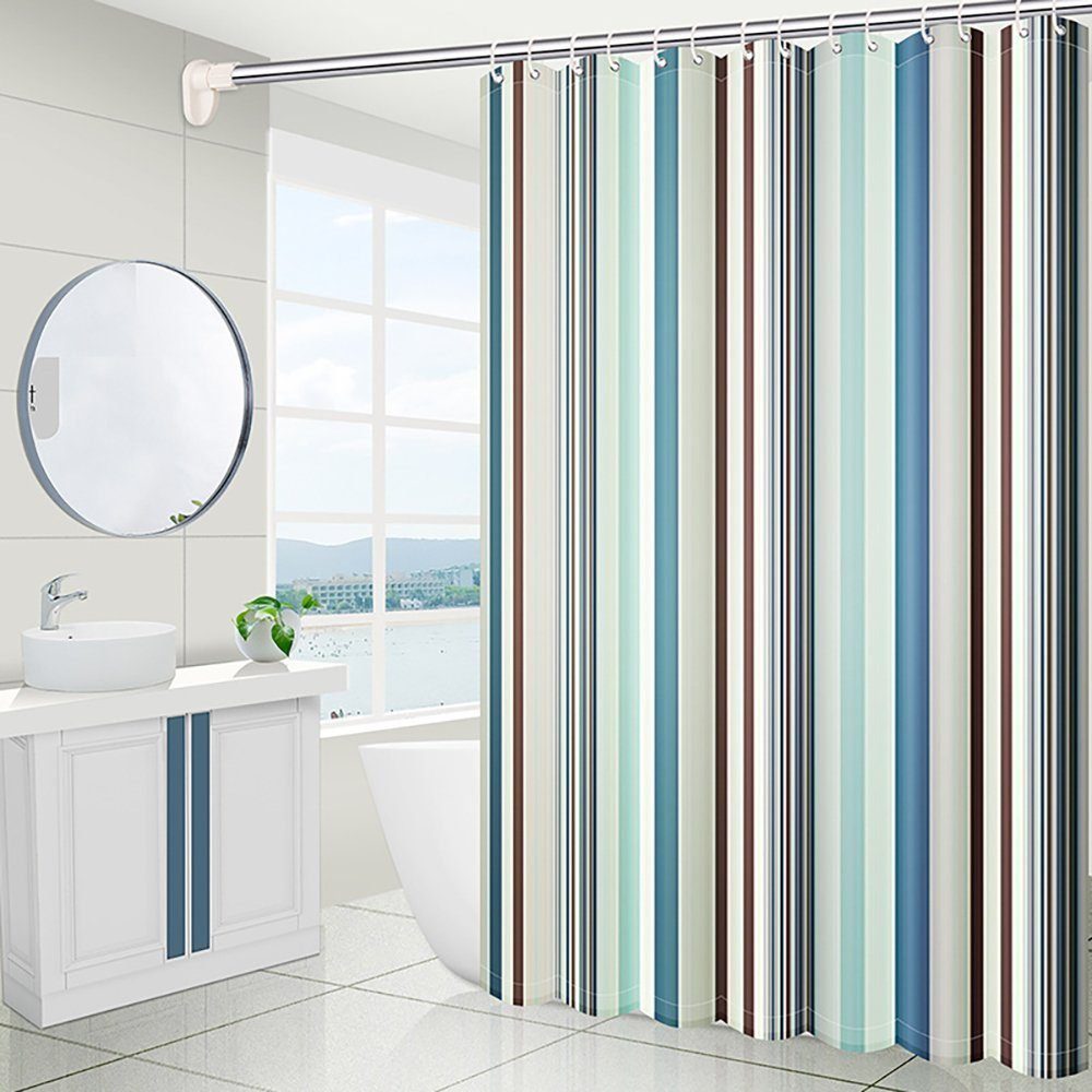 YOOdy~ Duschvorhang Textil Antischimmel Schimmelresistent Wasserdicht  Waschbar für Dusche Breite 120 cm