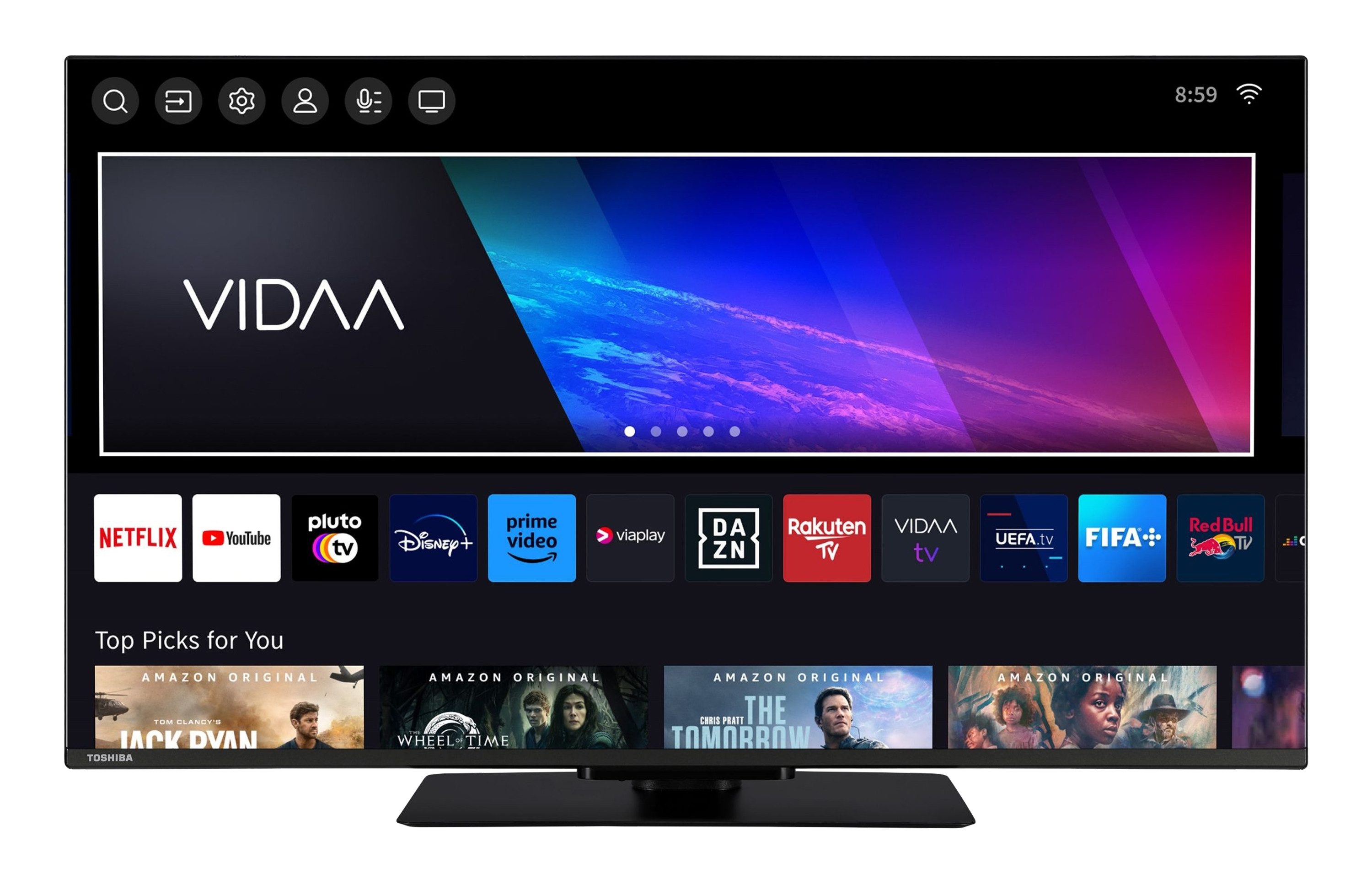 Toshiba 50UV3463DA LCD-LED Fernseher (126 cm/50 Zoll, 4K Ultra HD, VIDAA Smart TV, HDR Dolby Vision, Triple-Tuner, VIDAA, Alexa-fähig)