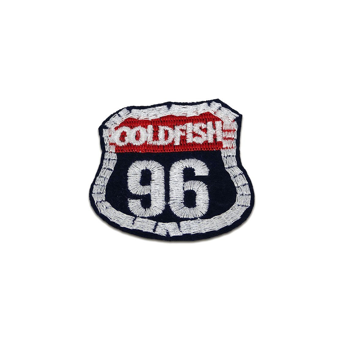 Catch the Patch Aufnäher Bügelbild, Aufbügler, Applikationen, Patches, Flicken, zum aufbügeln, Polyester, Coldfish 96 - Größe: 5,5 x 5,7 cm