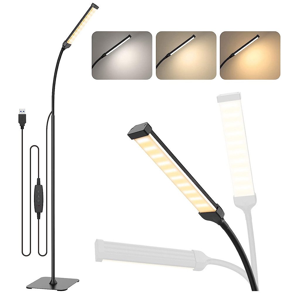 LMaxhome LED Stehlampe Dimmbar Stehleuchte Leselampe Standlicht LED Stehlam günstig online kaufen