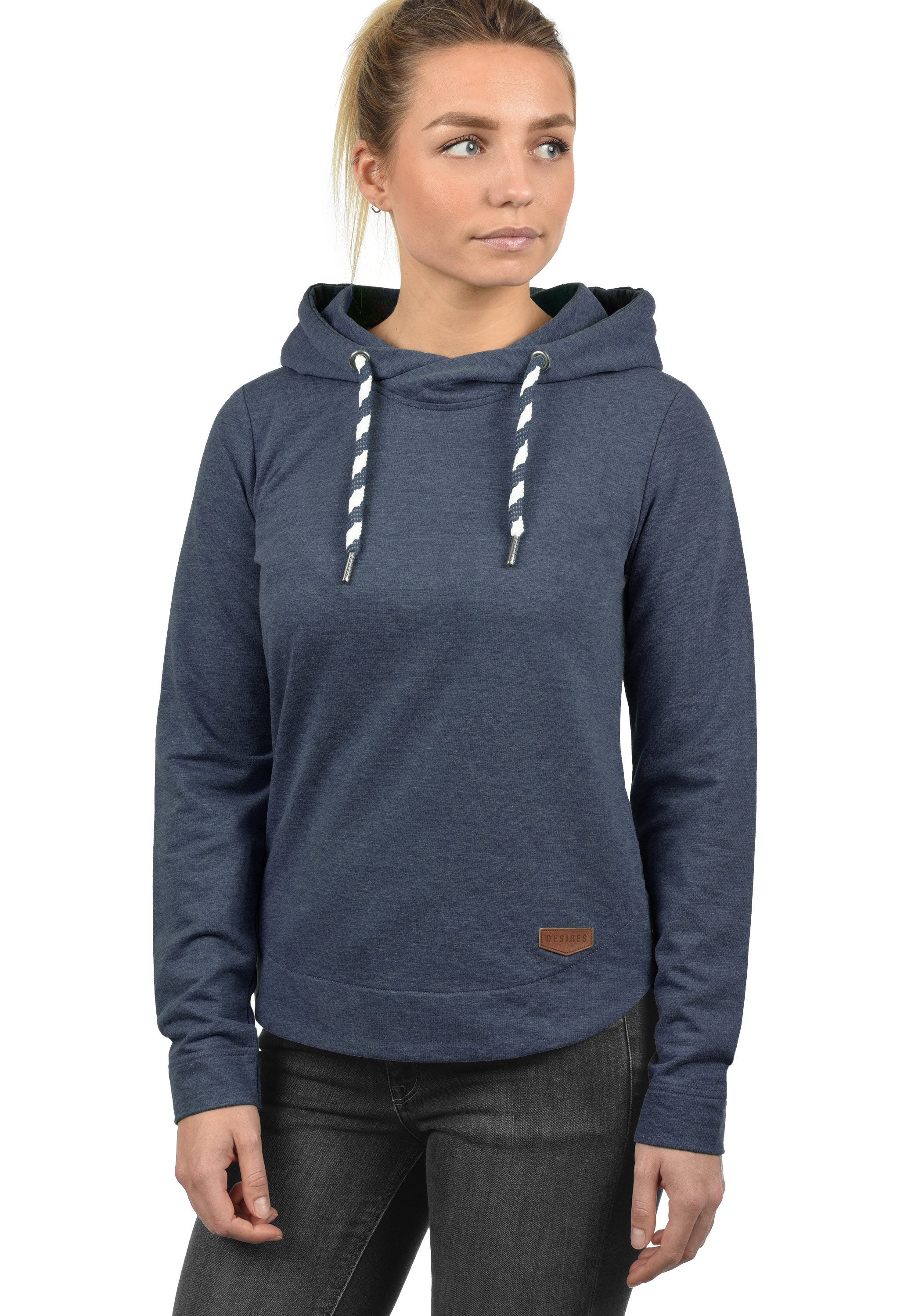DESIRES Hoodie Wandy Kapuzenpullover mit abgerundetem Saum
