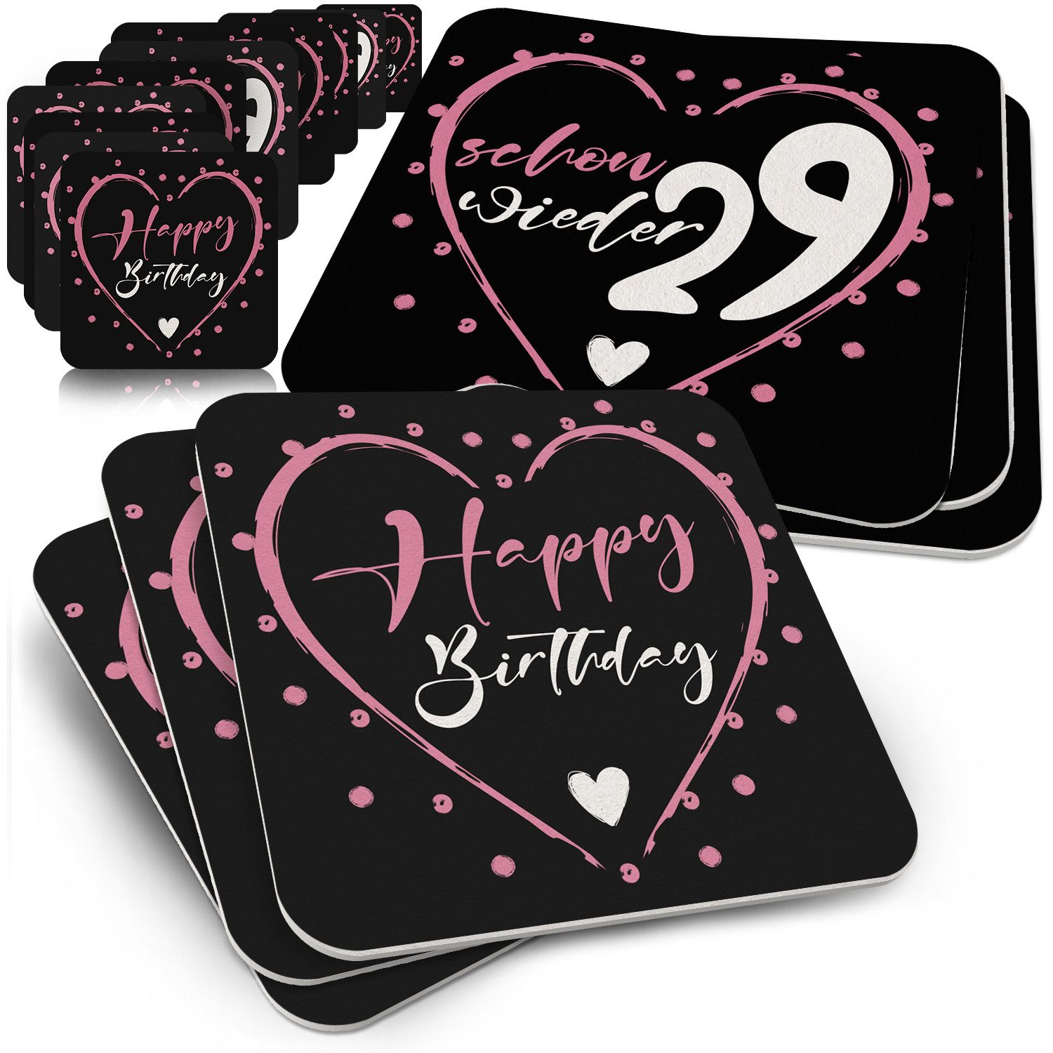 Funke & Brand Каботажное судно 50x Каботажное судно Geburtstag Endlich wieder 29 Schwarz/Pink