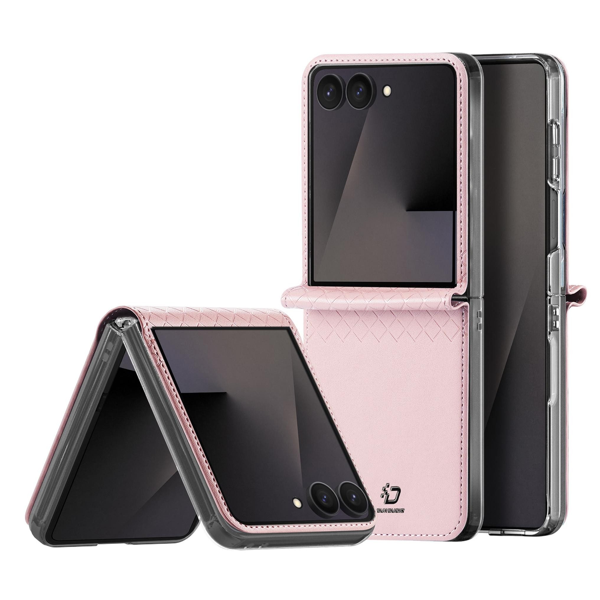 Dux Ducis Handyhülle Dux Ducis BRIL für Samsung Galaxy Z Flip 8, Rosa 6,9 Zoll, Standfunktion, Magnetverschluss