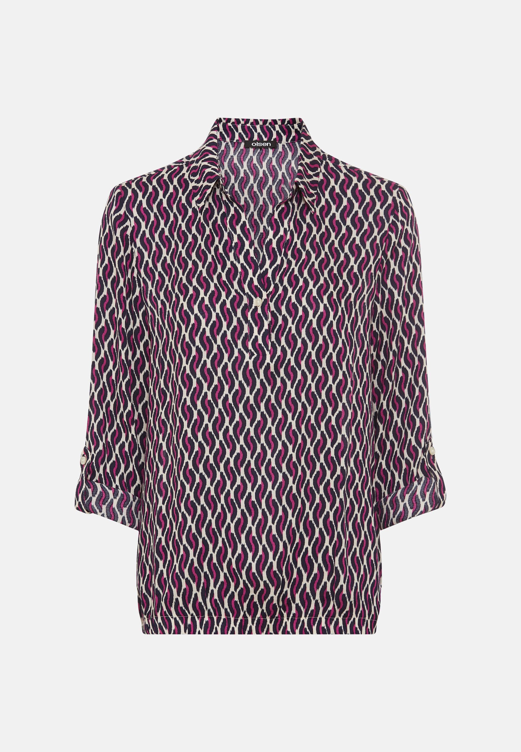 Olsen Hemdbluse Bluse mit Allover-Print