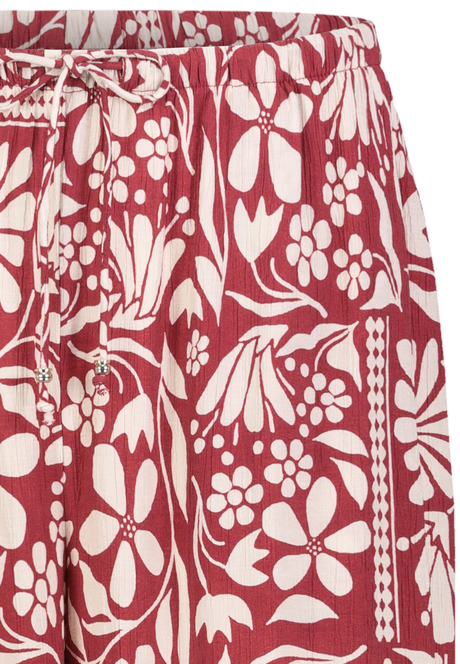 Eight2Nine Stoffhose Damen Sommerhose mit weitem Bein Allover Print, Gummibund mit Kordel & Perle – Bild 3 von 3