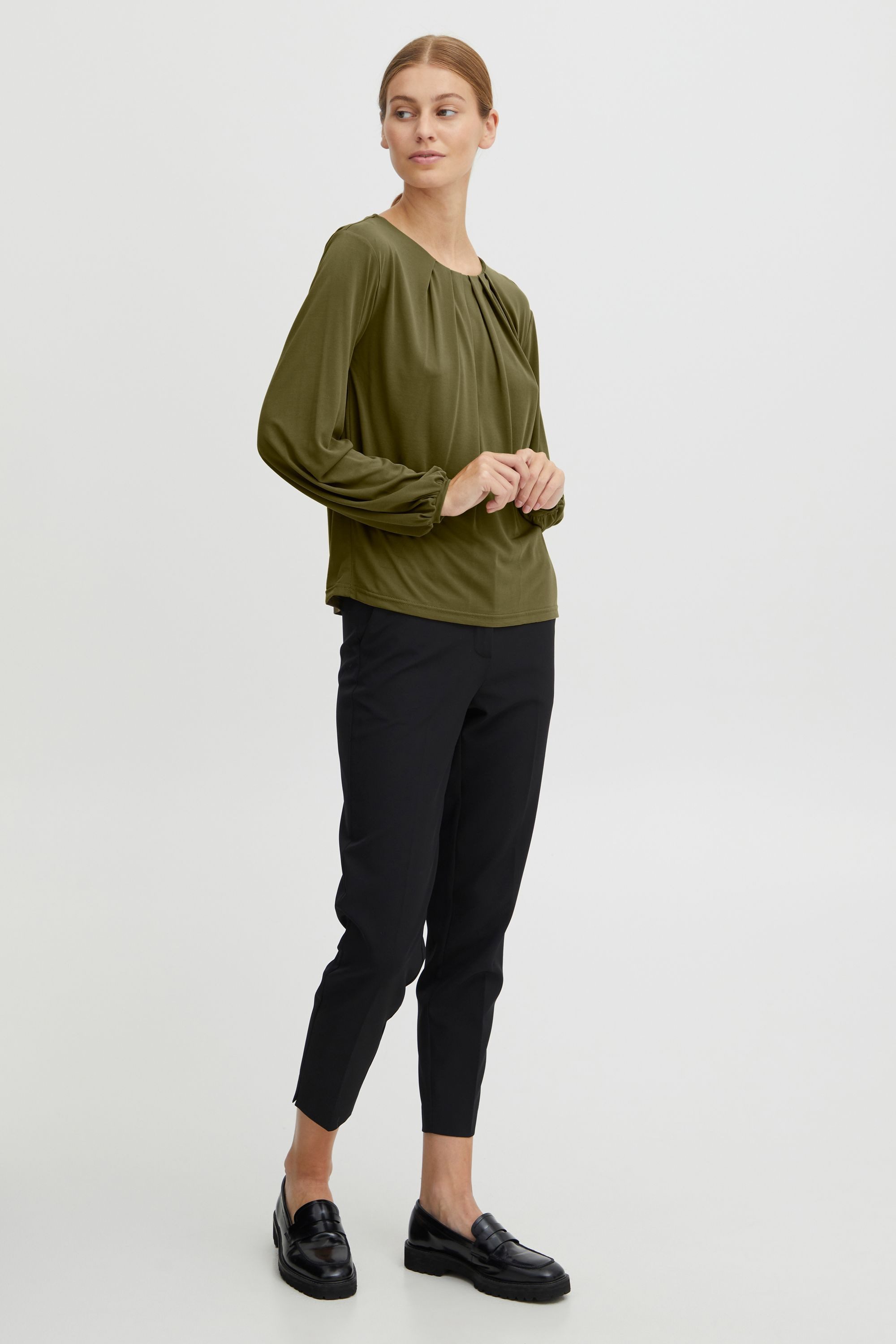 OXMO Langarmbluse OXHal 21800112-ME Modische Bluse günstig online kaufen