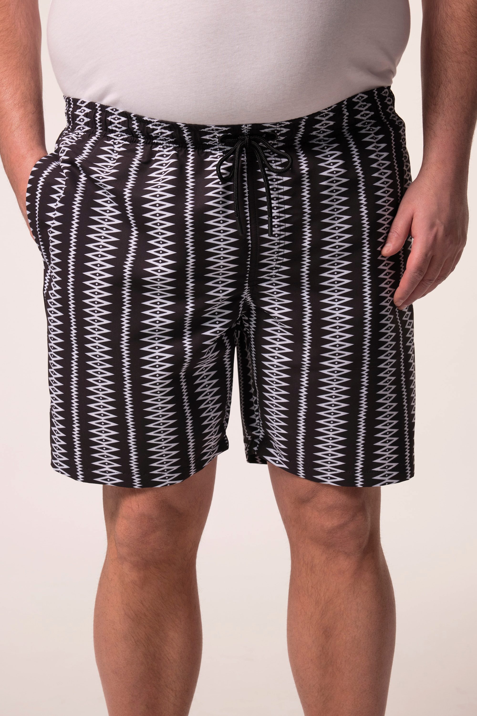 Badehose Badeshorts Bauchfit Alloverprint Elastikbund