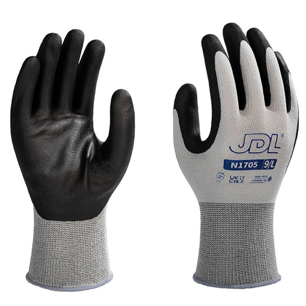 Atäsi Nitril-Handschuhe Gartenhandschuh Superior-Grip Arbeitshandschuh Multi Grau | Handschuhe