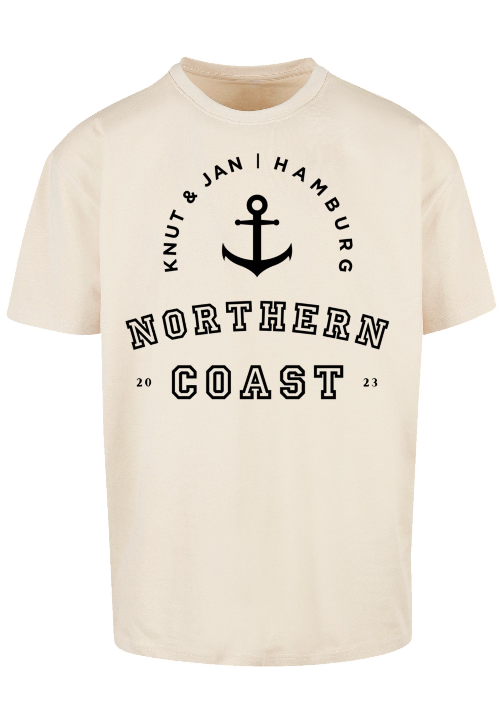 F4NT4STIC T-Shirt Northern Coast Nordsee & Print Jan Hamburg sand Knut