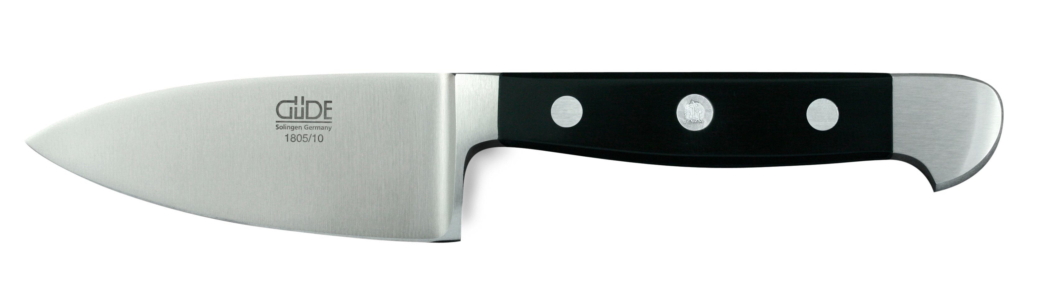 Güde Messer Solingen Kochmesser Alpha, Hartkäsemesser 10 cm - CVM-Messerstahl - Griffschalen