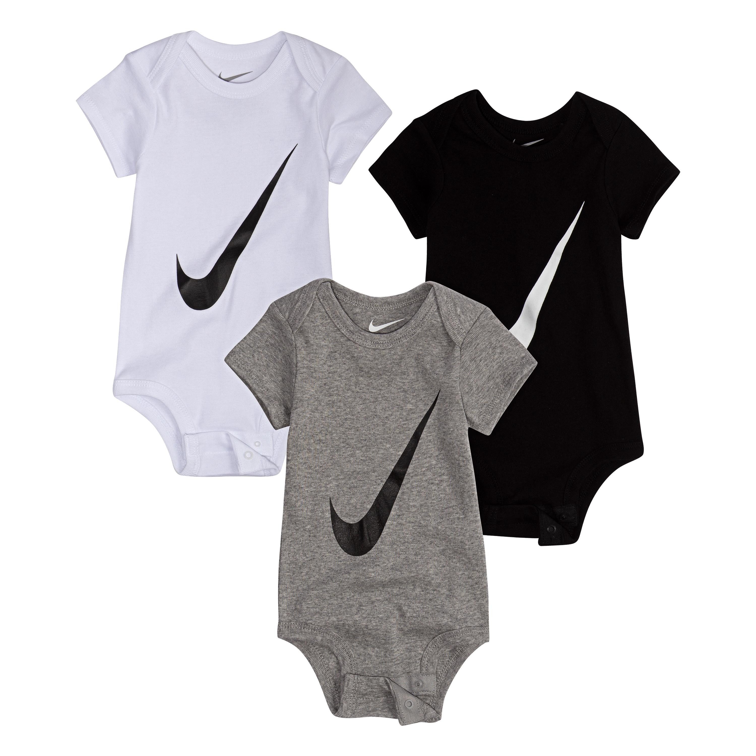 Nike Sportswear Body NHN SWOOSH 3 PACK S/S (3-tlg) praktisches 3er-Pack, mit Druckknöpfen, für Babys