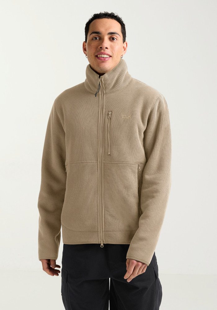 Jack Wolfskin Fleecejacke LAKE RIDGE JKT M mit hochschließendem Kragen, winddicht, atmungsaktiv