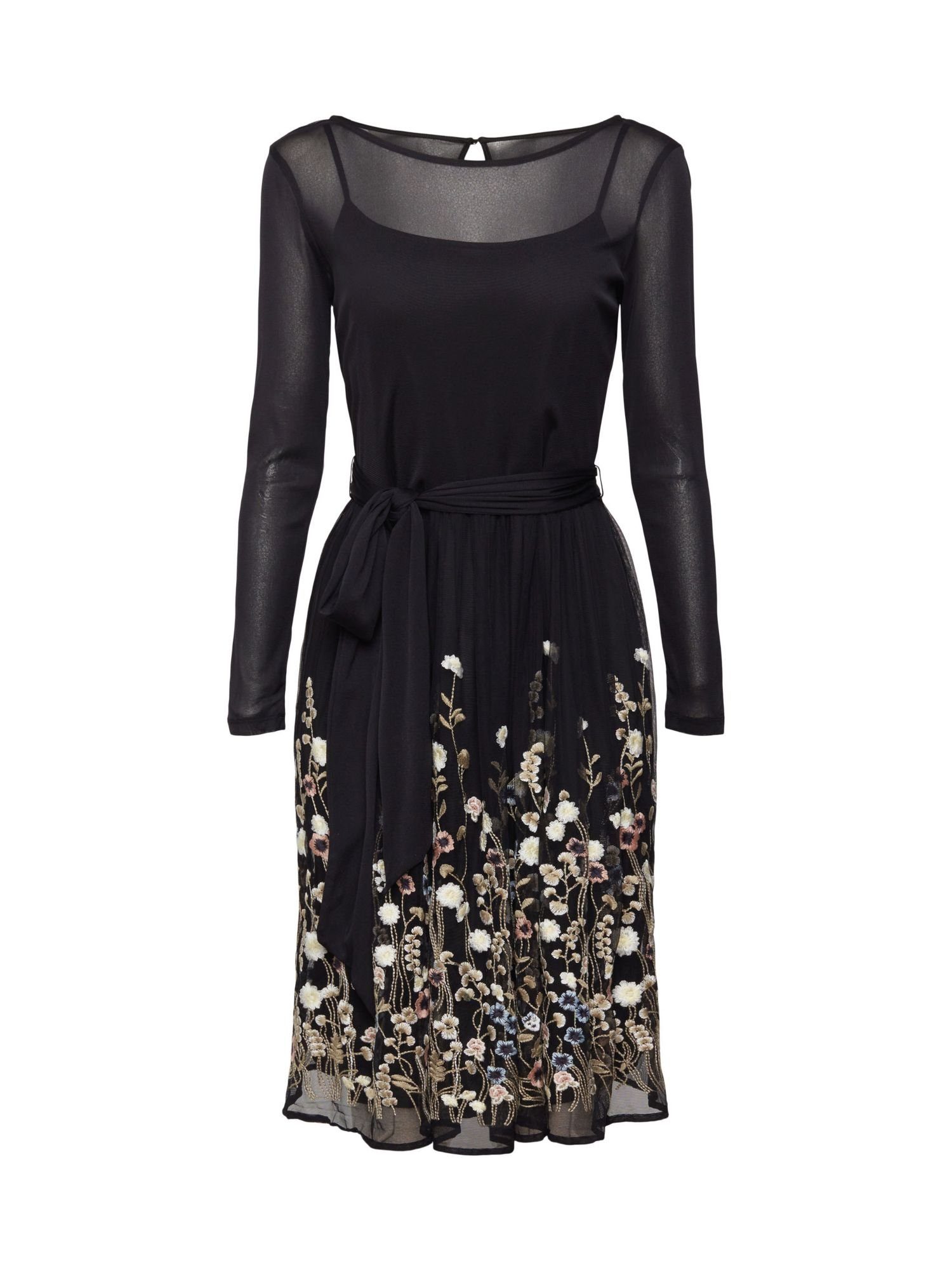 Esprit Collection Midikleid »Mesh-Kleid mit Blüten-Stickerei« online kaufen  | OTTO