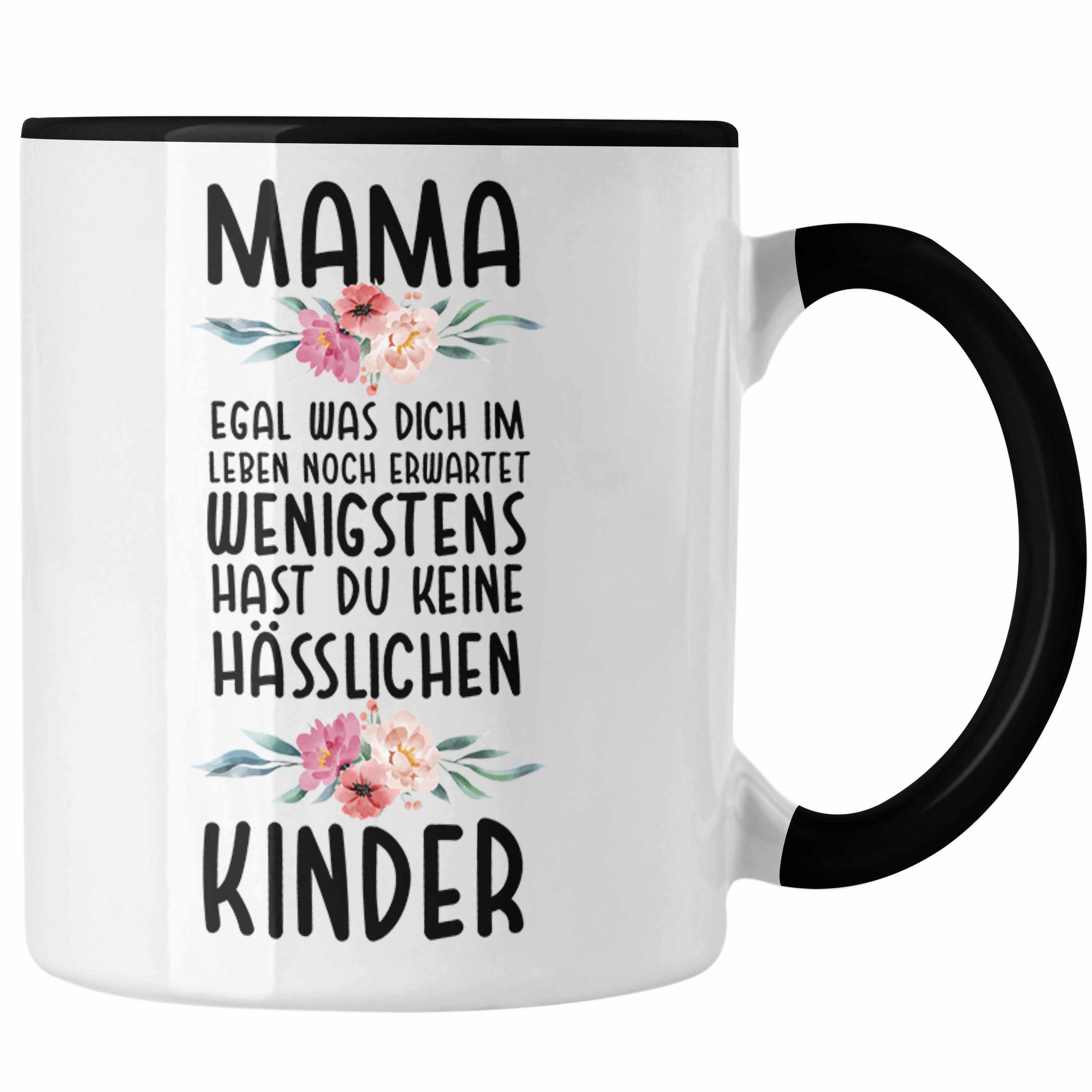 Trendation Tasse Trendation - Mutter Tasse Hässliche Kinder Muttertag Geschenk Mama von Kinder Spruch Geburtstag Mami Schwarz