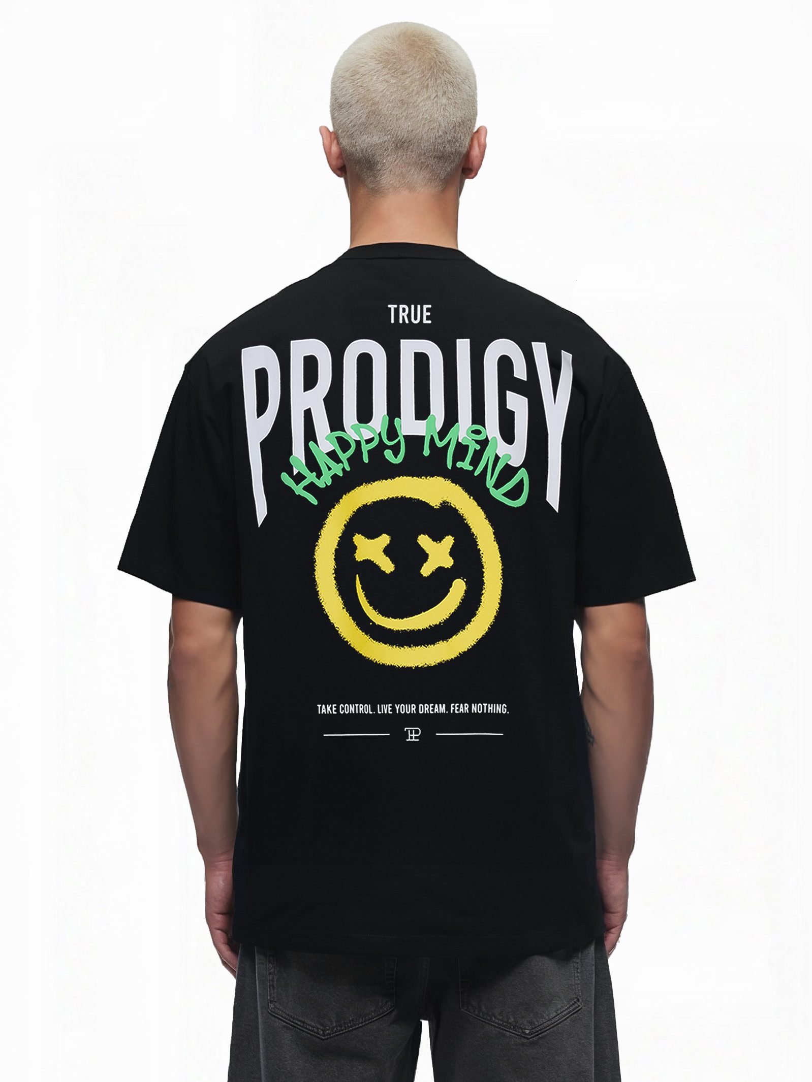 trueprodigy Oversize-Shirt Hajin Logoprint Rundhals dicker Stoff günstig online kaufen