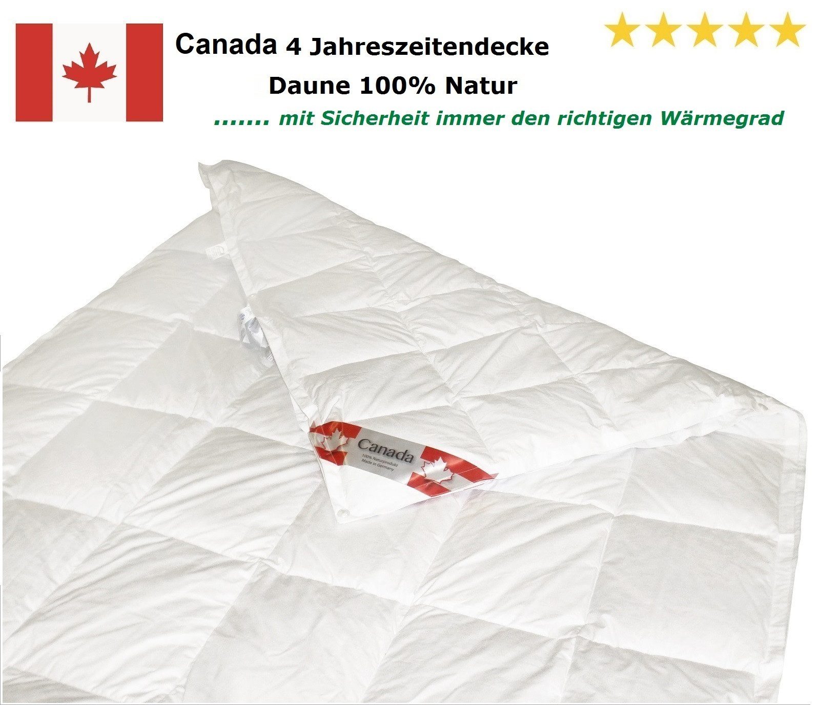 Canada 4-Jahreszeitenbett Kassetten Daunendecke 4-Jahreszeiten, Füllung: günstig online kaufen