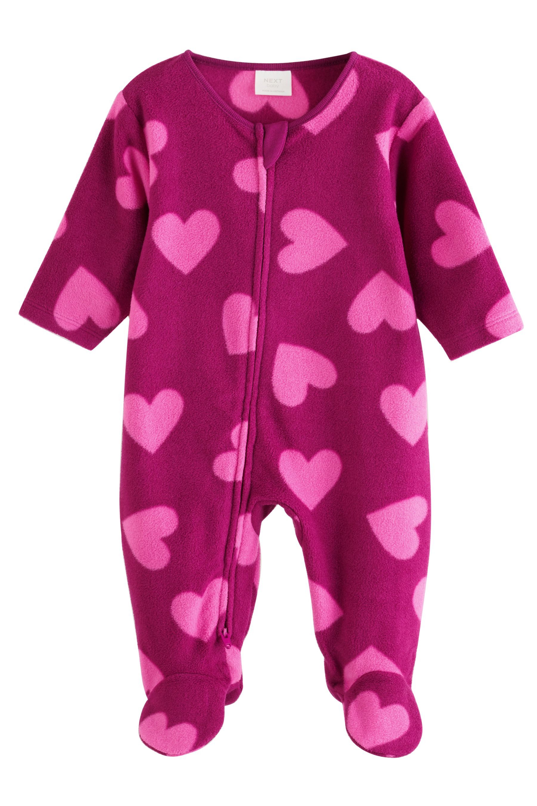 Next Schlafoverall 2er-Pack Schlafanzug aus Mikrofleece mit 2-Wege-RV (2-tlg)