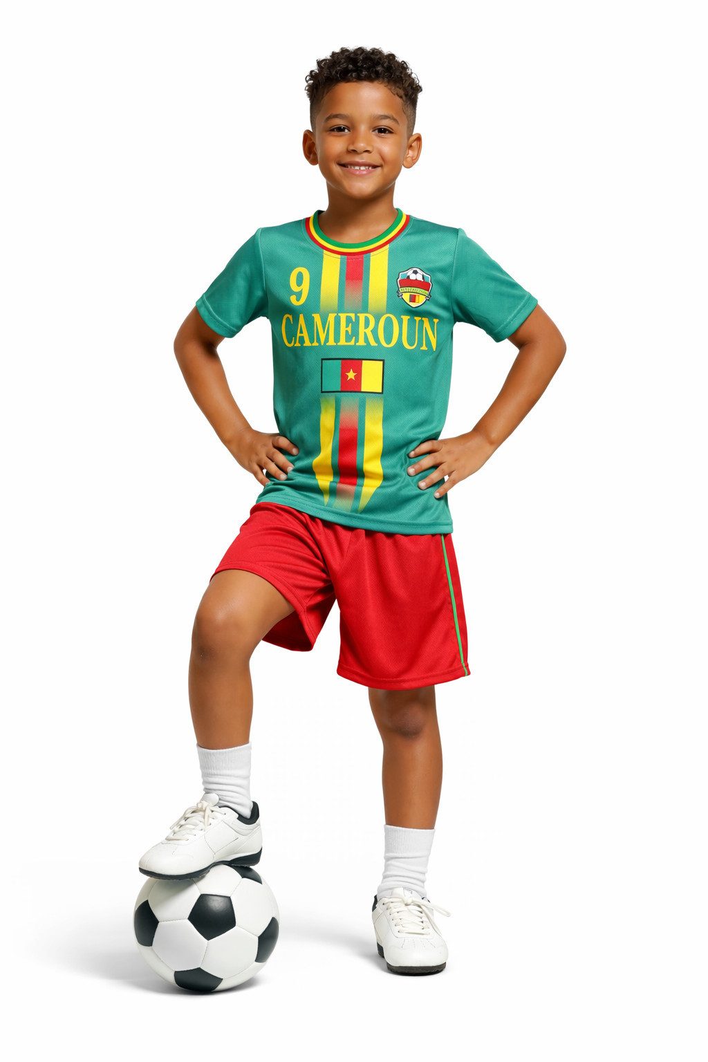 Fashion Boy Fußballtrikot Fussball Fan Set Kamerun CAMEROUN Trikot + Shorts, JS298e (Set)