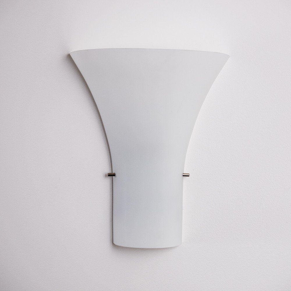 Metall/Glas »Auletta« Wand, der an aus hofstein Innen mit ohne mit moderne Lichtspiel Wandlampe in Lichteffekt Leuchtmittel, Weiß, 1xE27, Wandleuchte