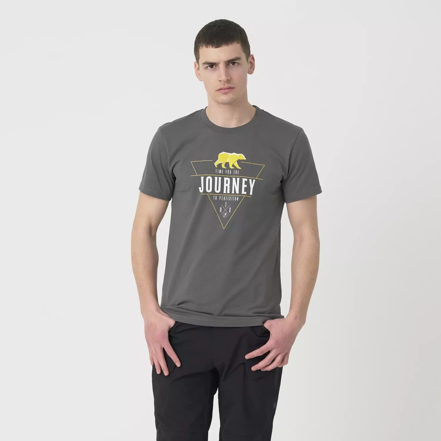 Helikon-Tex T-Shirt Helikon-Tex T-Shirt aus Baumwolle, Journey to Perfection, ash grey (1-tlg) 100% Baumwolle